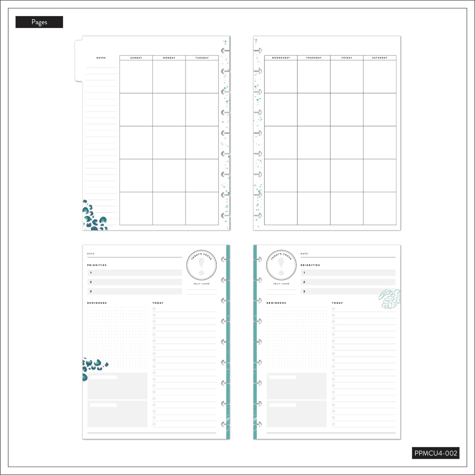 Undated DELUXE Tropical Boho Happy Planner - Classic Daily Layout - 4 Months - Image 7