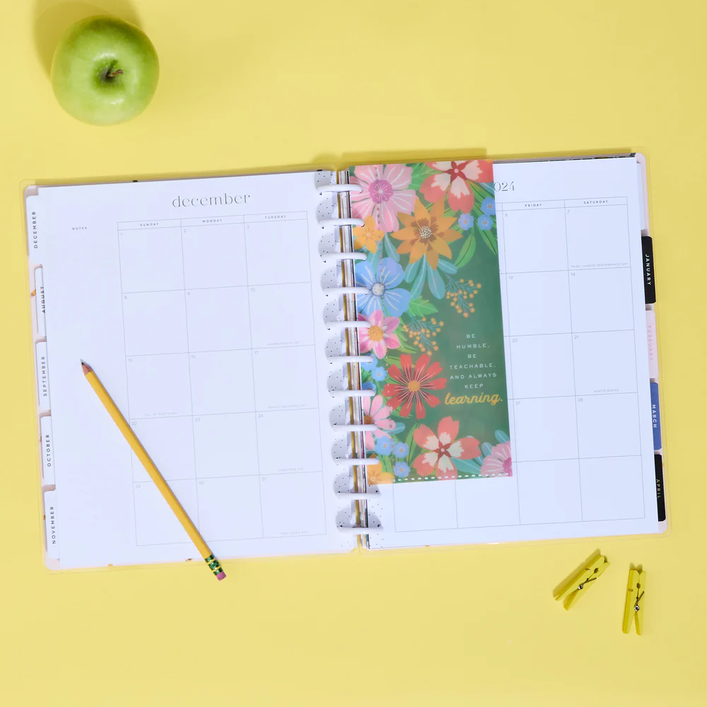 2024 Books & Blooms Teacher Happy Planner Box Kit - Big Teacher Layout  - 12 Months - Image 3