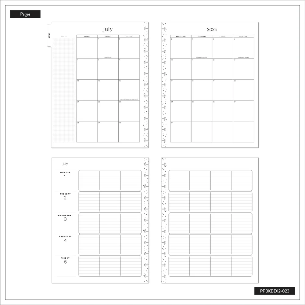 2024 Books & Blooms Teacher Happy Planner Box Kit - Big Teacher Layout  - 12 Months - Image 9
