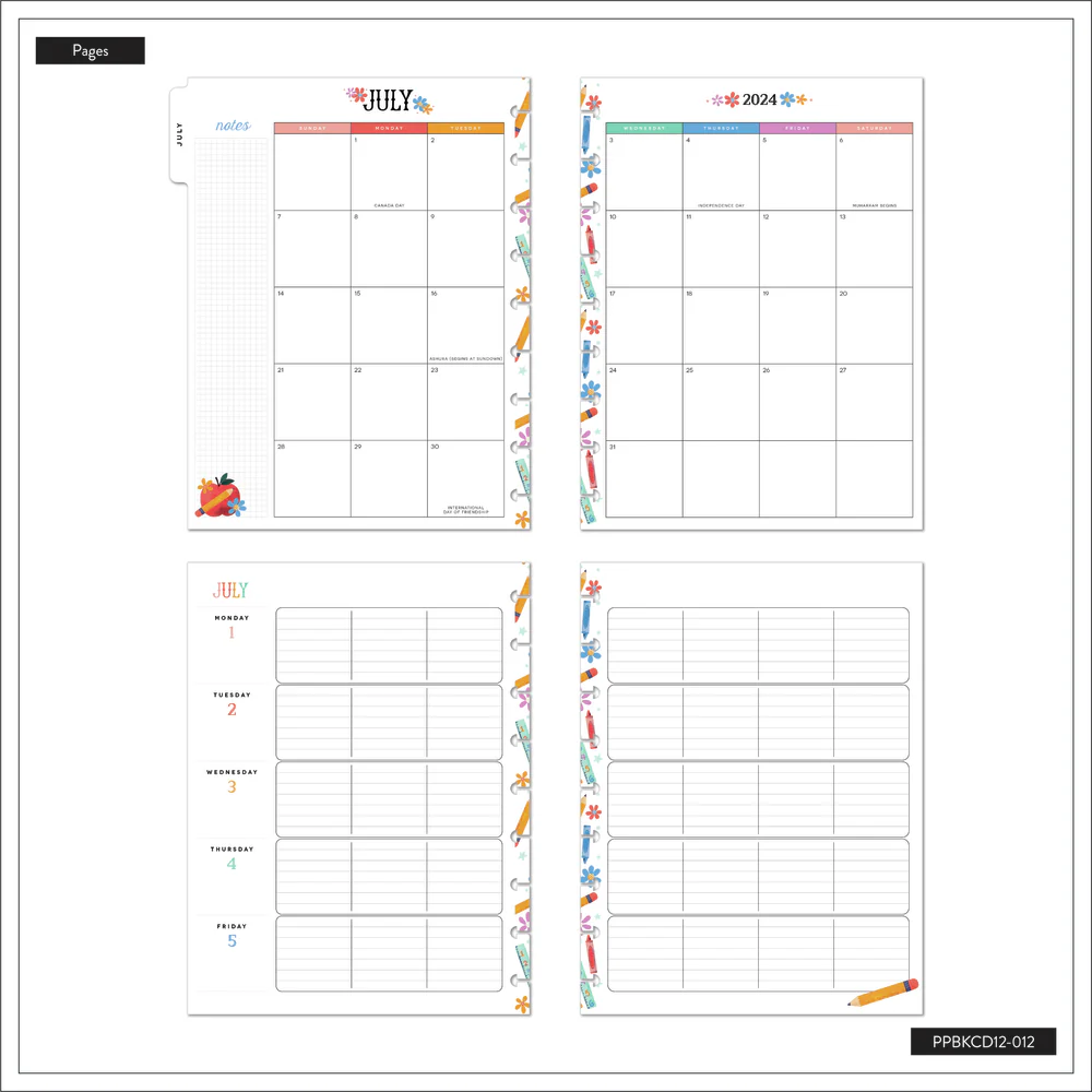 2024 Classroom Brights Teacher Happy Planner Box Kit - Classic Teacher Layout - 12 Months - Image 10