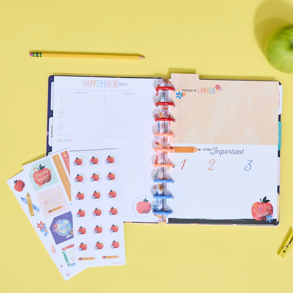 2024 Classroom Brights Teacher Happy Planner Box Kit - Classic Teacher Layout - 12 Months - Image 2