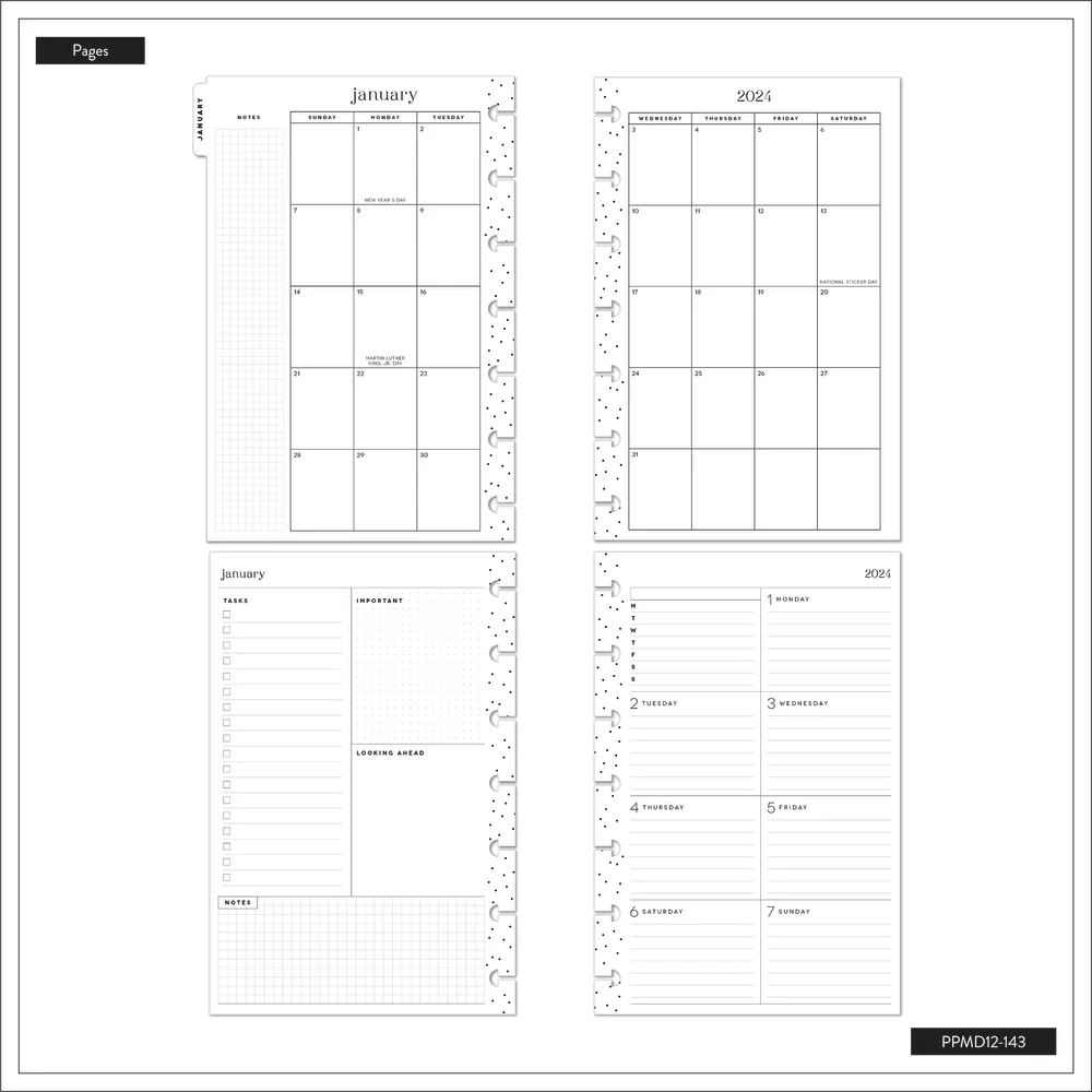2024 Miss Maker Happy Planner - Mini Dashboard Layout - 12 Months - Image 9