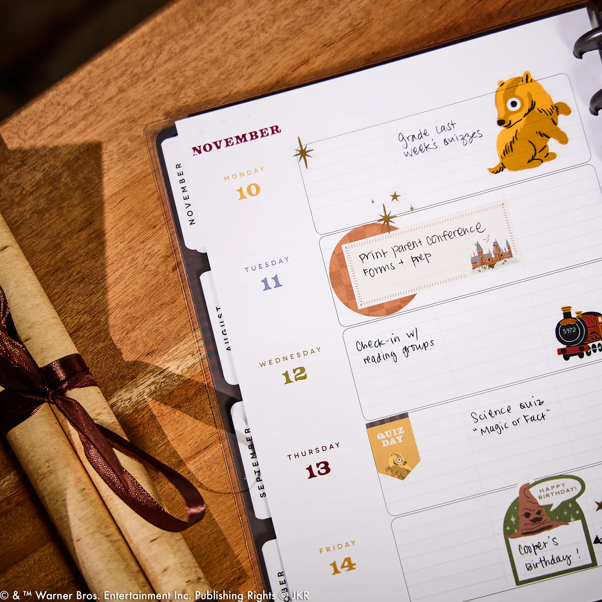 2025–2026 Harry Potter Customizable Teacher Planner - Classic Teacher Layout - 12 Months - Image 4