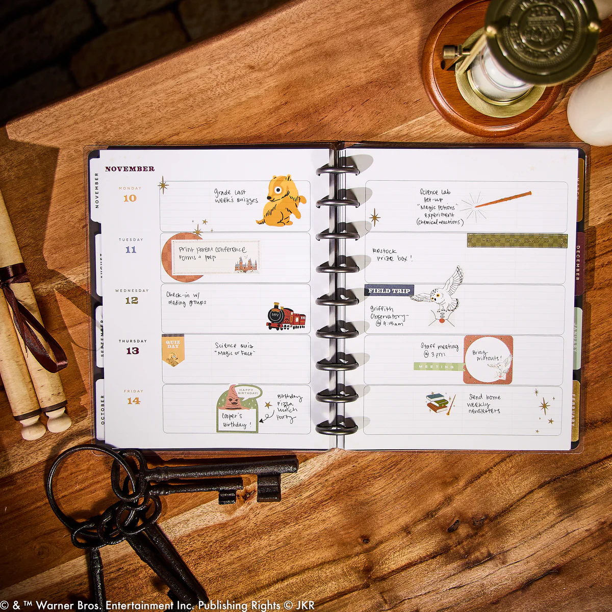 2025–2026 Harry Potter Customizable Teacher Planner - Classic Teacher Layout - 12 Months - Image 5