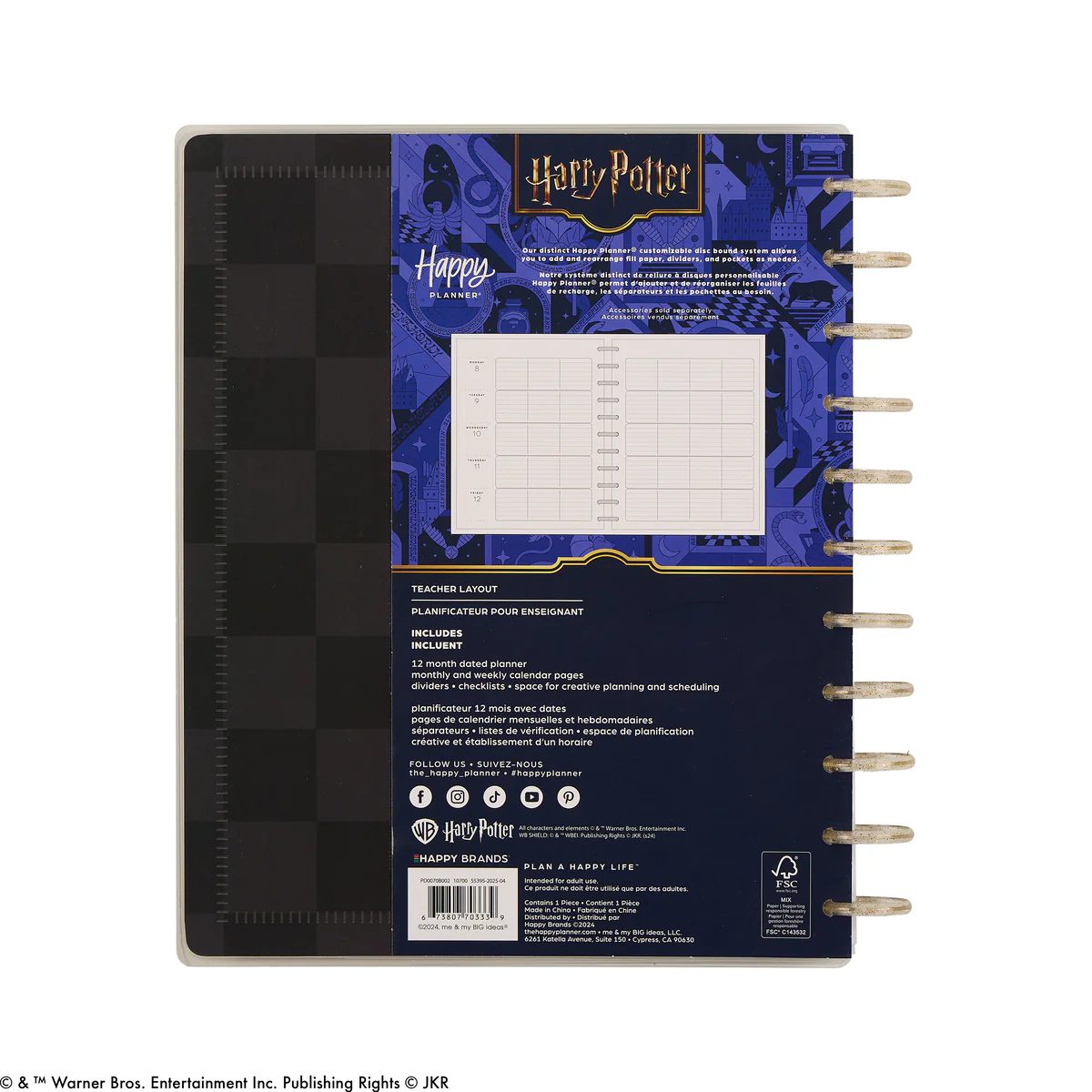 2025–2026 Harry Potter Studies Customizable Teacher Planner - Big Teacher Layout - 12 Months - Image 21