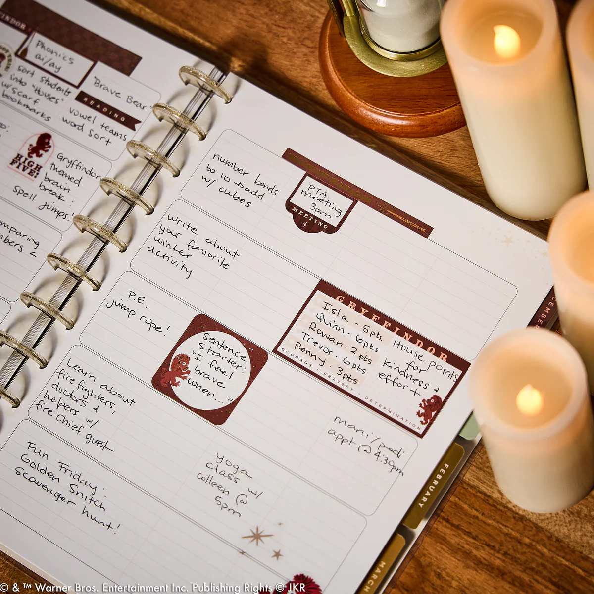 2025–2026 Harry Potter Studies Customizable Teacher Planner - Big Teacher Layout - 12 Months - Image 5