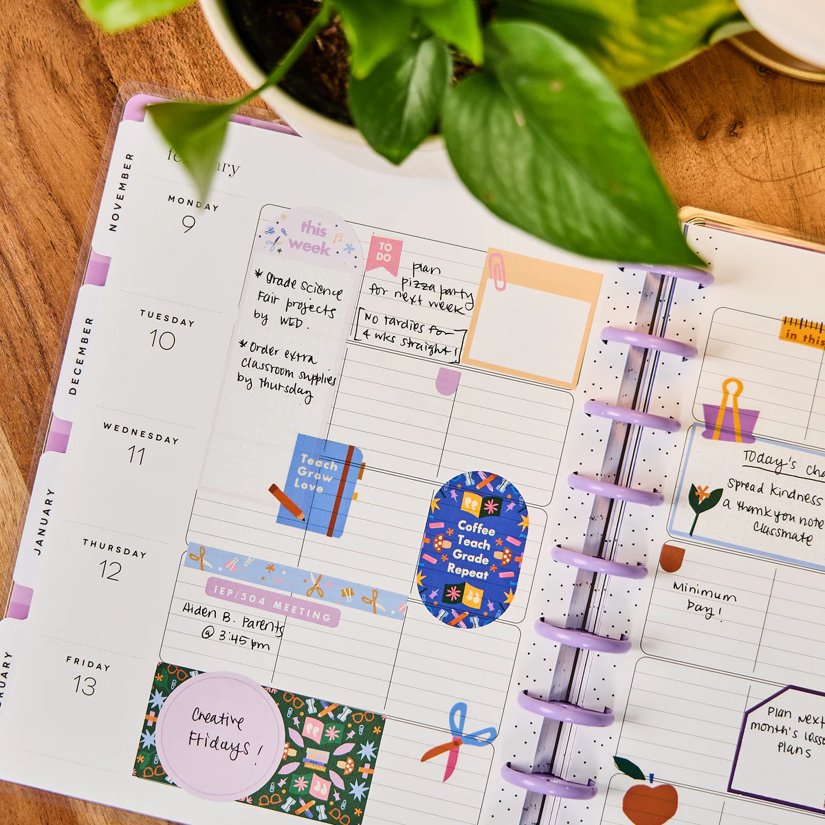 2025–2026 Heart Work Customizable Teacher Planner - Classic Teacher Layout - 12 Months - Image 4
