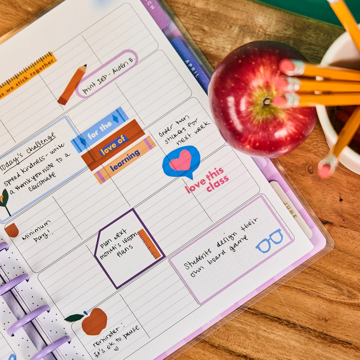 2025–2026 Heart Work Customizable Teacher Planner - Classic Teacher Layout - 12 Months - Image 5