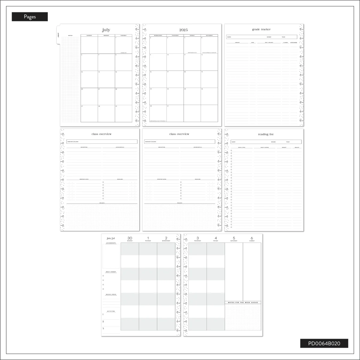 2025–2026 Homeschool Heart Customizable Planner - Big Homeschool Layout - 12 Months - Image 17