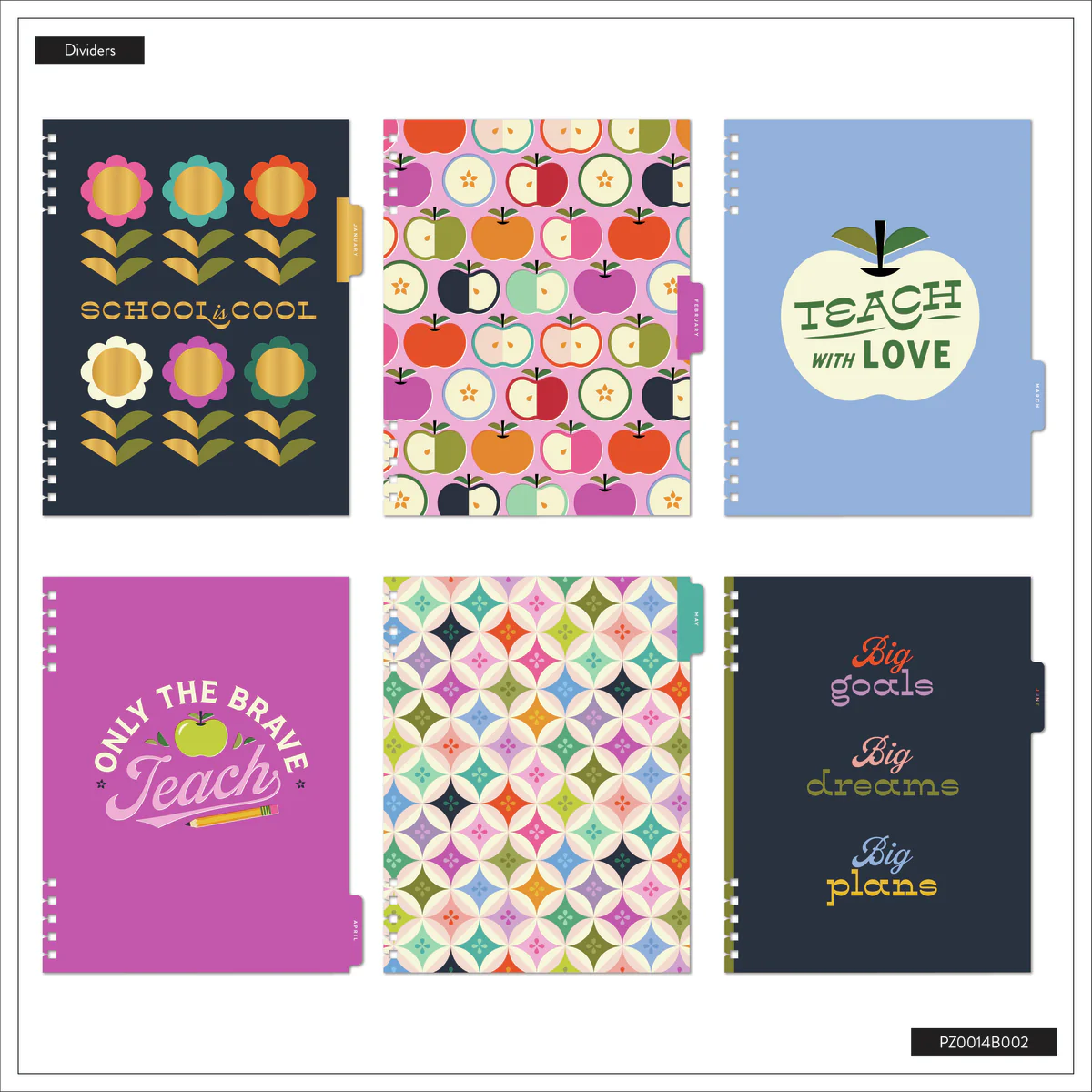 2025–2026 Mod Teacher Customizable Spiral Teacher Planner - Big Teacher Layout - 12 Months - Image 12