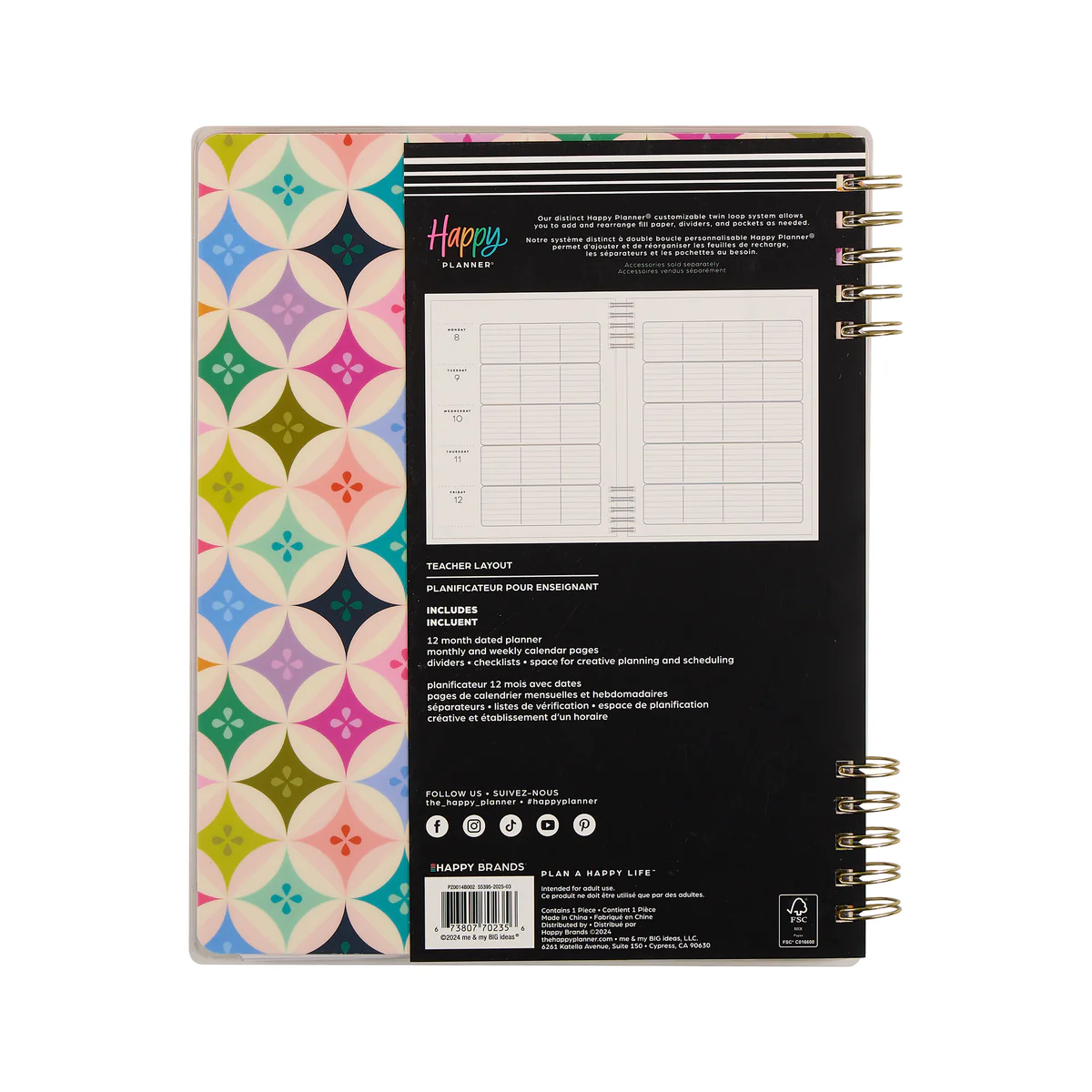 2025–2026 Mod Teacher Customizable Spiral Teacher Planner - Big Teacher Layout - 12 Months - Image 18