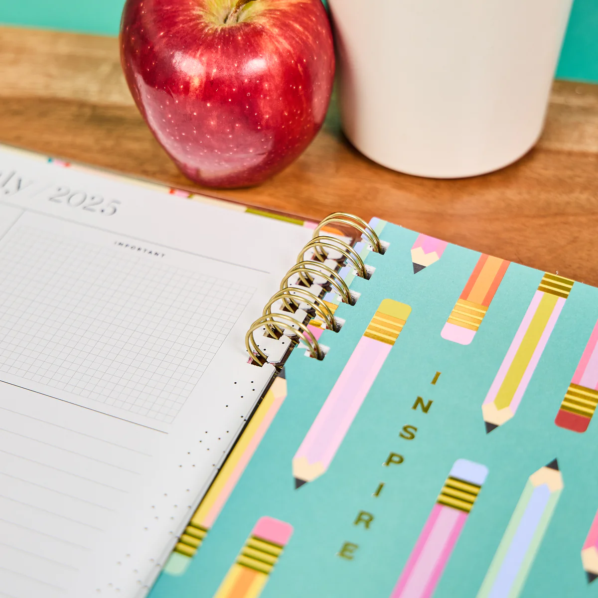 2025–2026 Mod Teacher Customizable Spiral Teacher Planner - Big Teacher Layout - 12 Months - Image 5