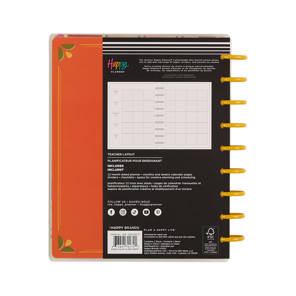 2025–2026 Mod Teacher Customizable Teacher Planner - Classic Teacher Layout - 12 Months - Image 17