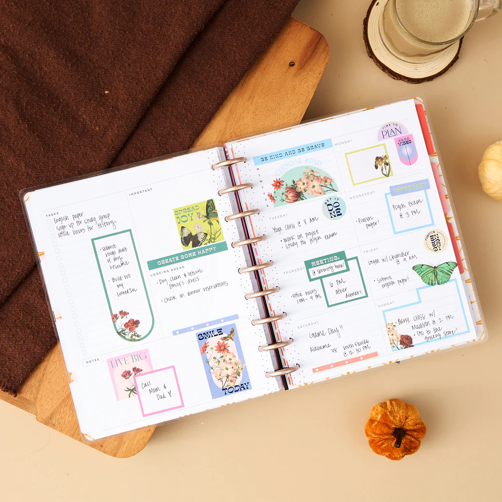 Undated Cat Coq x Happy Planner Retro Sunset Planner - Classic Dashboard Layout - 12 Months - Image 2