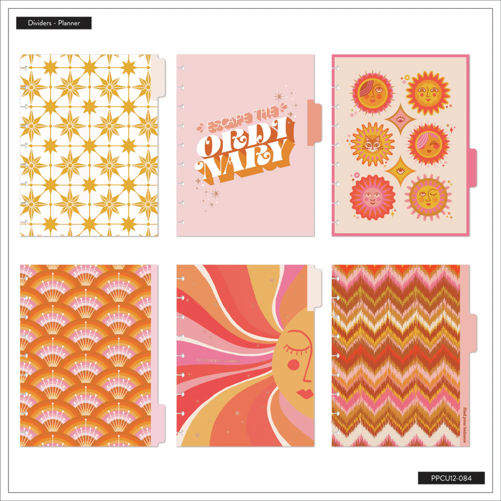 Undated Cat Coq x Happy Planner Retro Sunset Planner - Classic Dashboard Layout - 12 Months - Image 9
