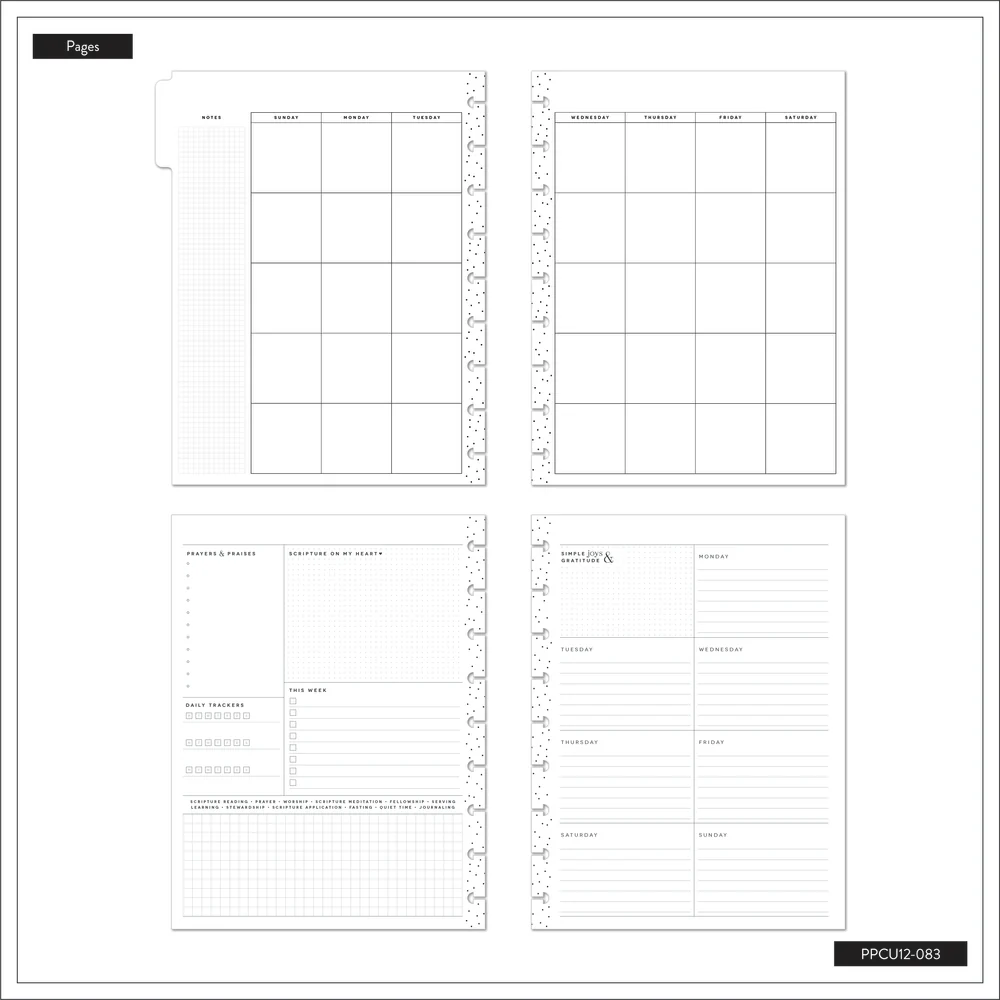Undated Coastal Faith Planner - Classic Faith Layout - 12 Months - Image 11