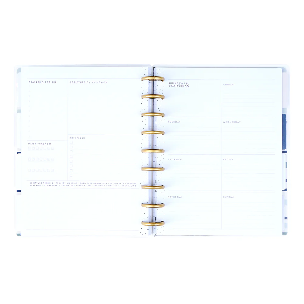 Undated Coastal Faith Planner - Classic Faith Layout - 12 Months - Image 5