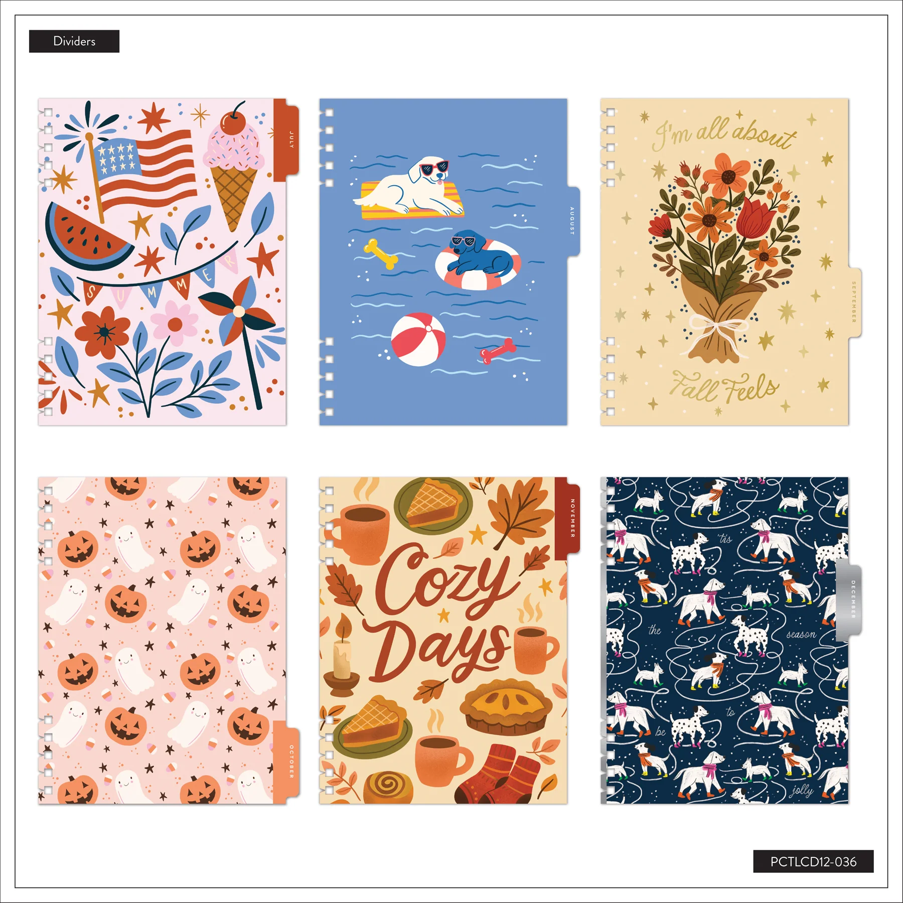 2026–2027 A Festive Year Customizable Spiral Planner - Classic Dashboard Layout - 12 Months - Image 12