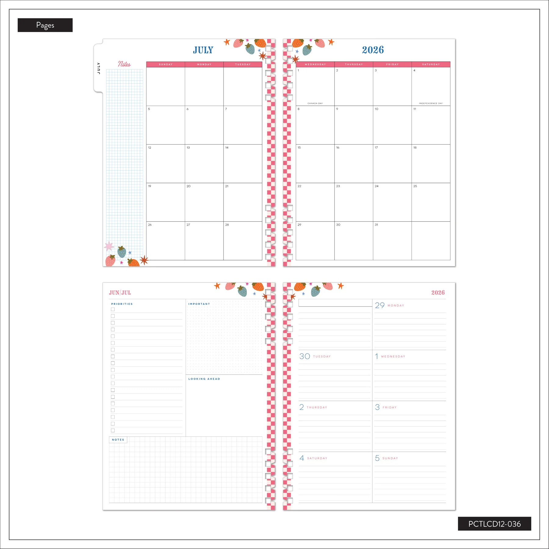 2026–2027 A Festive Year Customizable Spiral Planner - Classic Dashboard Layout - 12 Months - Image 14
