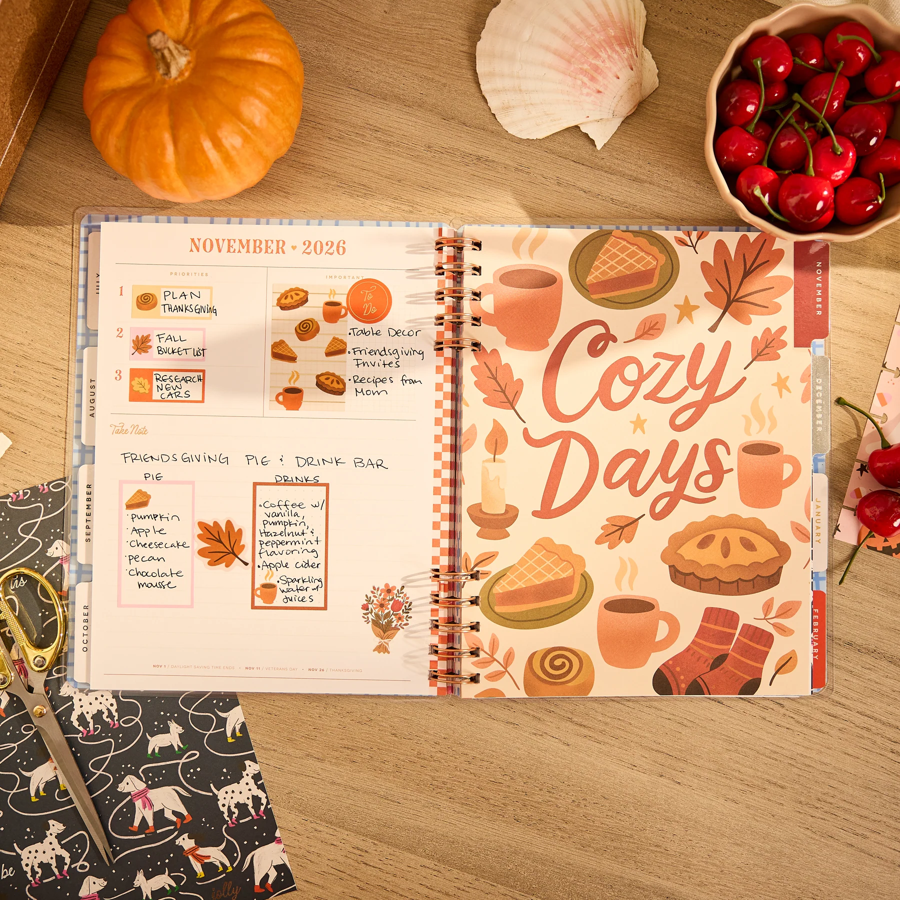 2026–2027 A Festive Year Customizable Spiral Planner - Classic Dashboard Layout - 12 Months - Image 5