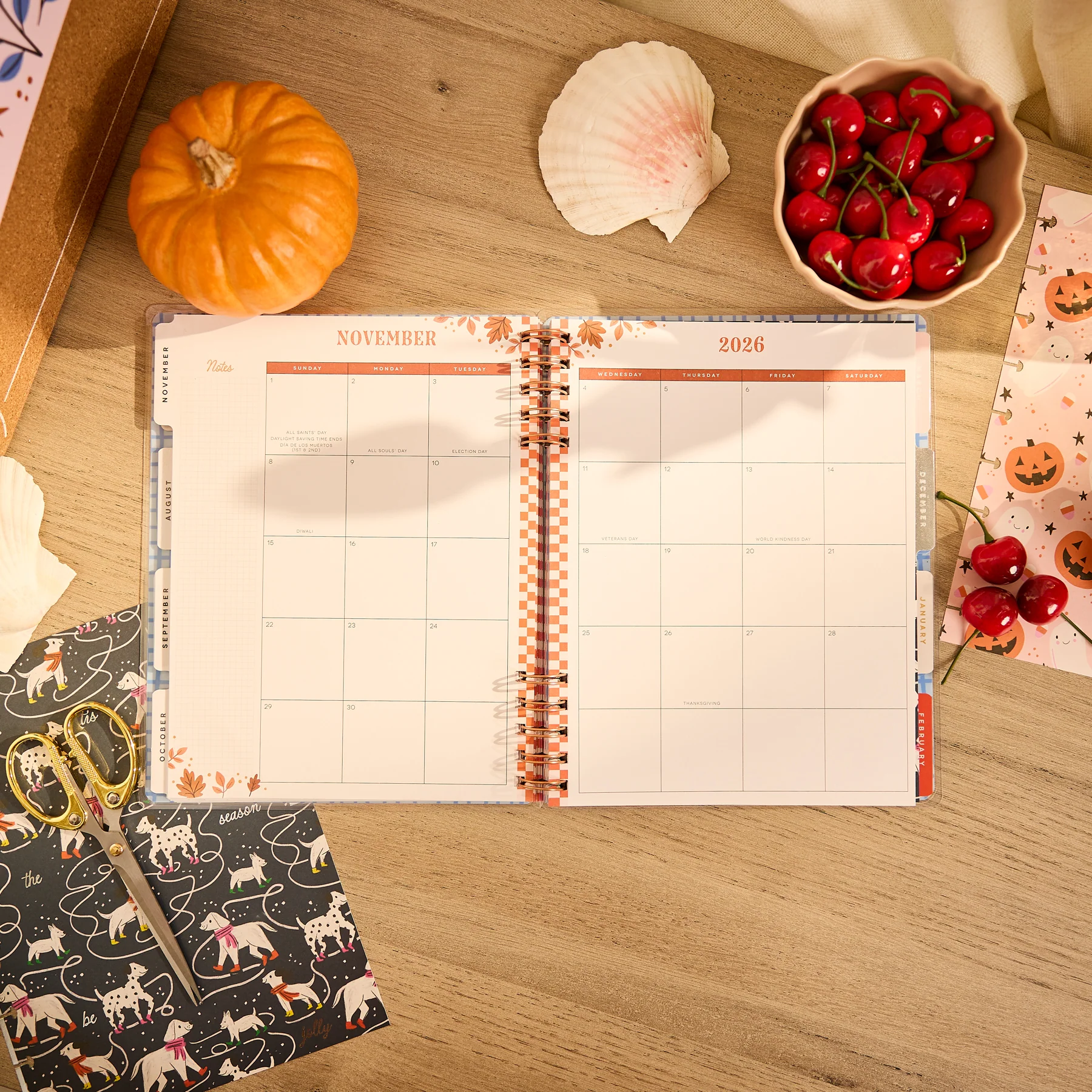 2026–2027 A Festive Year Customizable Spiral Planner - Classic Dashboard Layout - 12 Months - Image 8