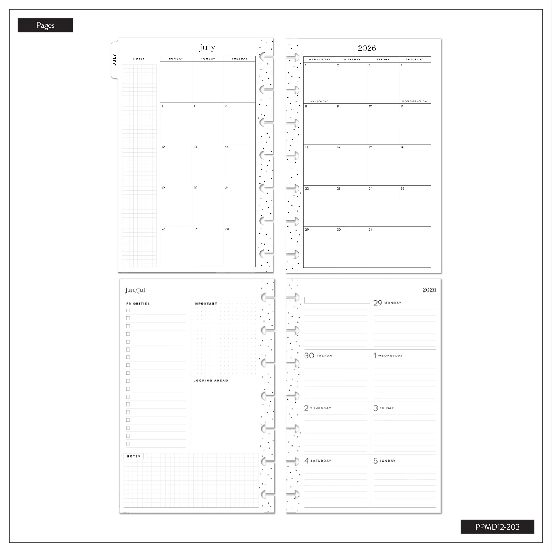 2026–2027 Blossom Bright Customizable Planner - Mini Dashboard Layout - 12 Months - Image 16