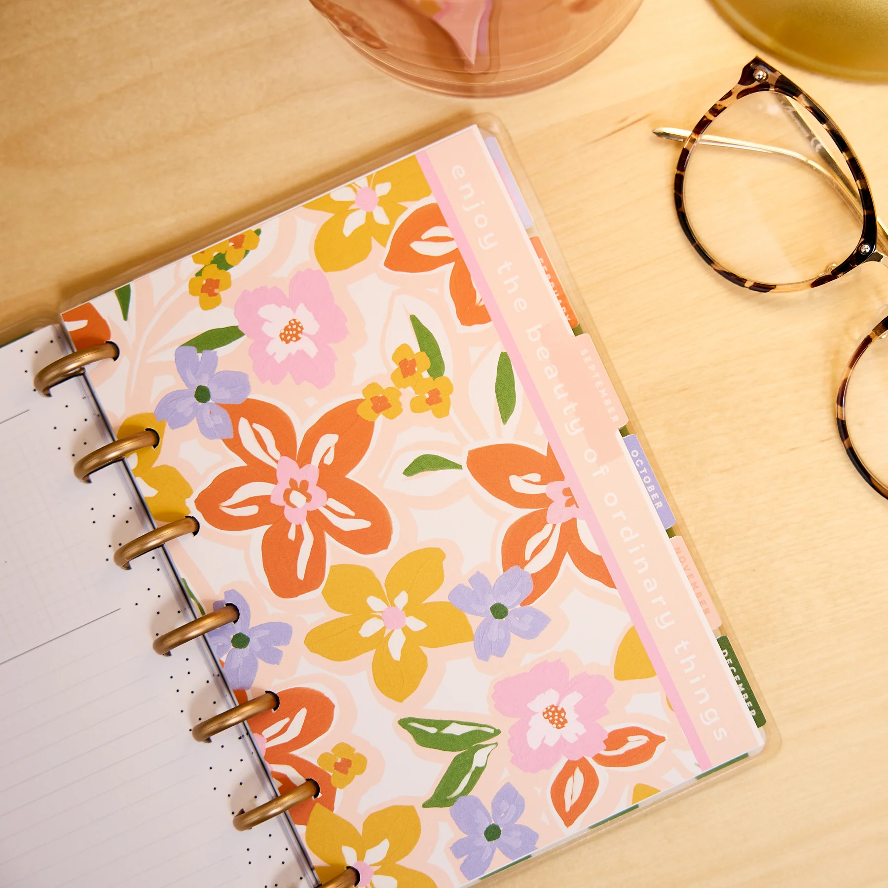 2026–2027 Blossom Bright Customizable Planner - Mini Dashboard Layout - 12 Months - Image 2