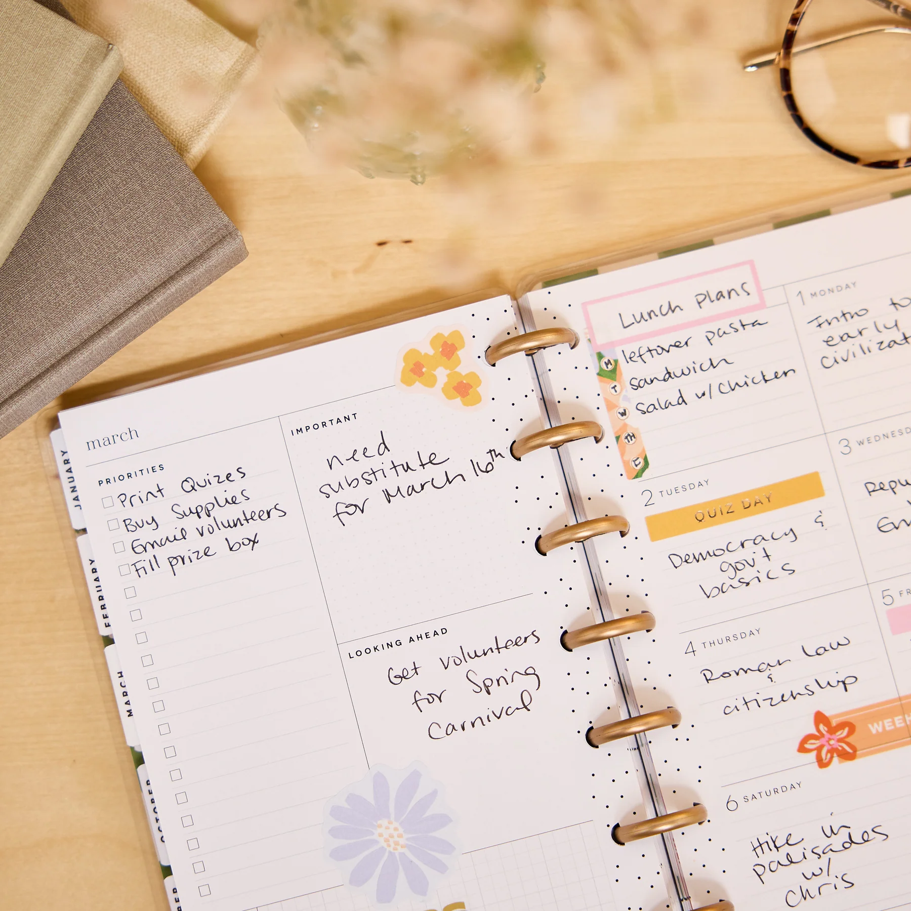 2026–2027 Blossom Bright Customizable Planner - Mini Dashboard Layout - 12 Months - Image 5