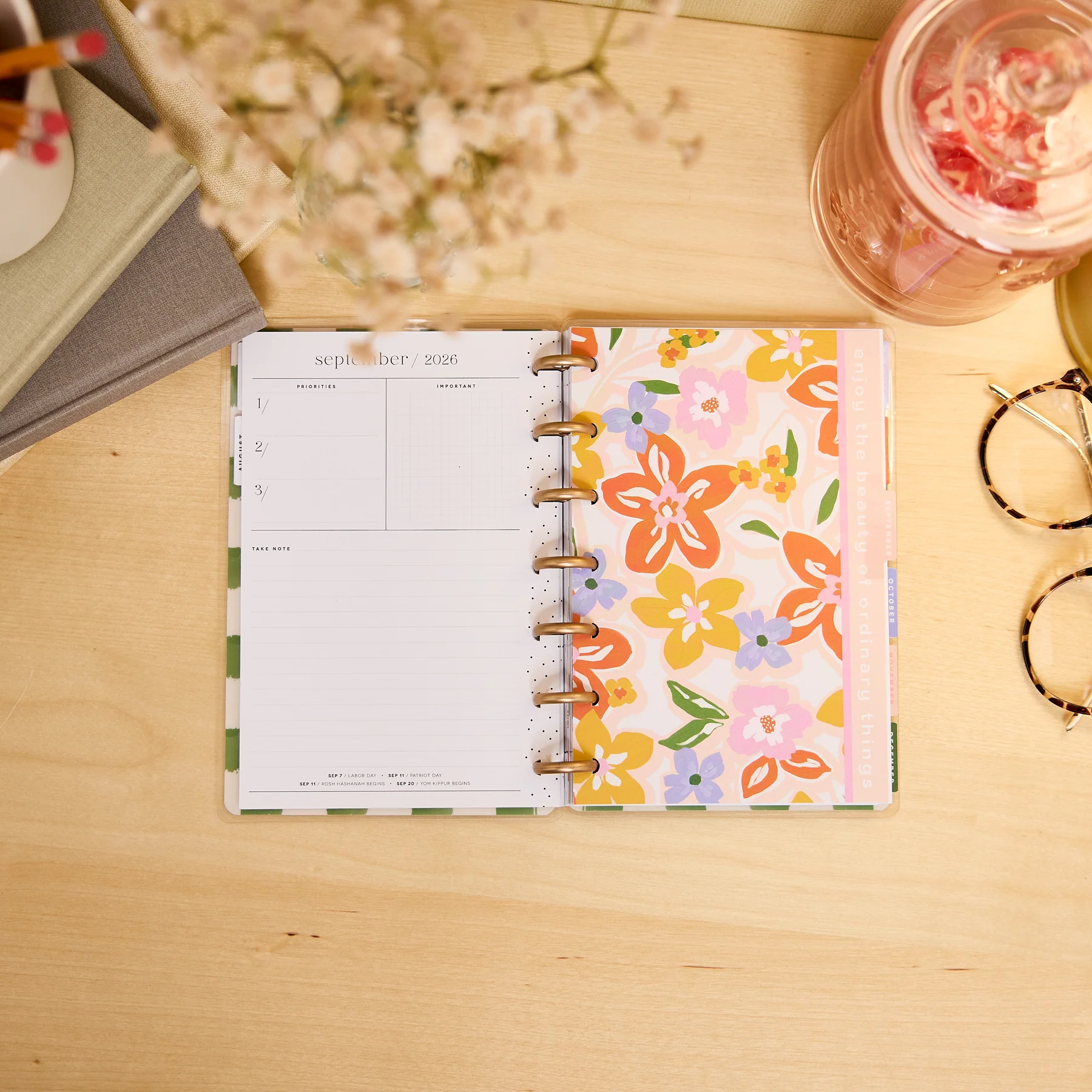 2026–2027 Blossom Bright Customizable Planner - Mini Dashboard Layout - 12 Months - Image 8