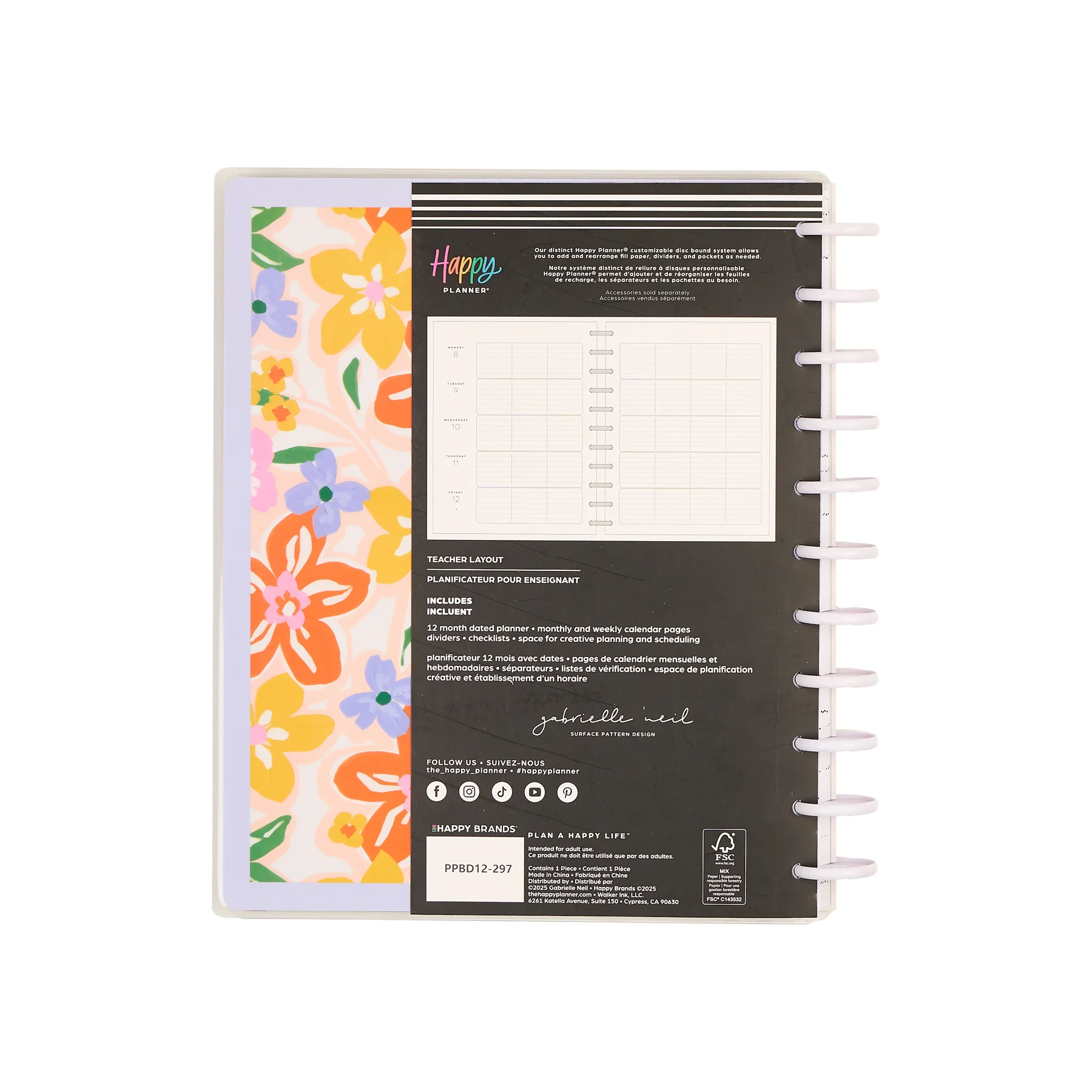 2026–2027 Blossom Bright Customizable Teacher Planner - Big Teacher Layout - 12 Months - Image 22