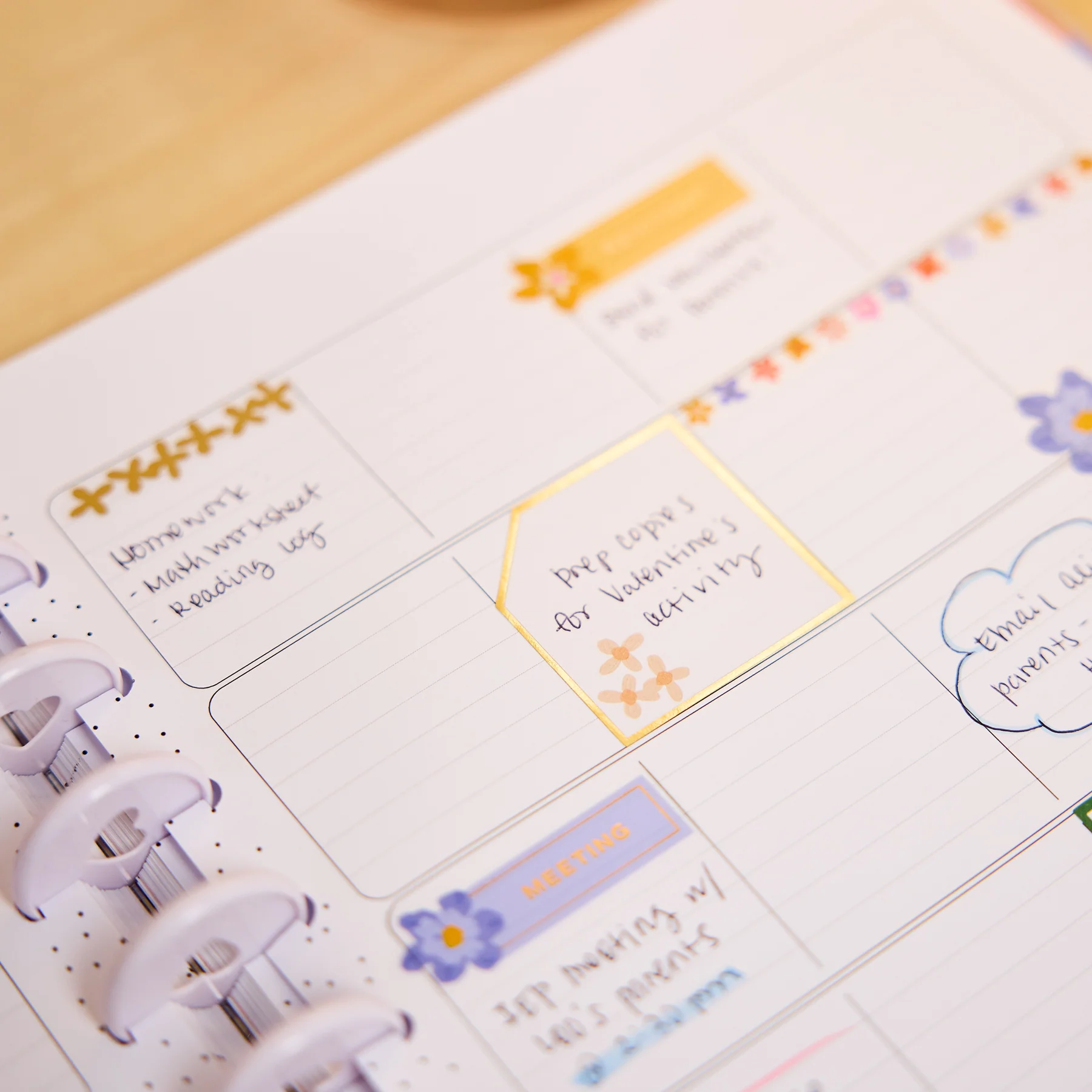 2026–2027 Blossom Bright Customizable Teacher Planner - Big Teacher Layout - 12 Months - Image 6