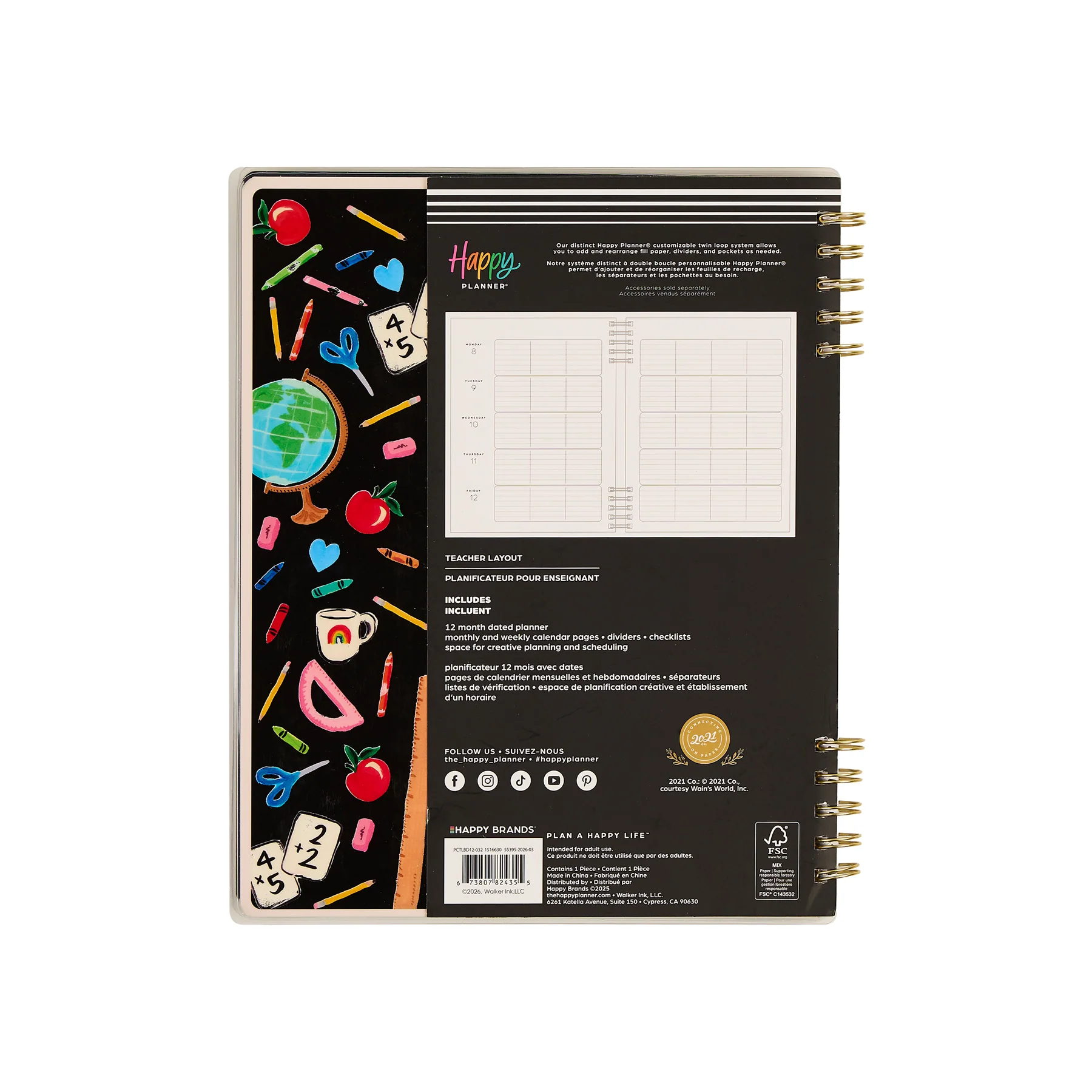 2026–2027 Bright Lessons Customizable Spiral Teacher Planner - Big Teacher Layout - 12 Months - Image 20