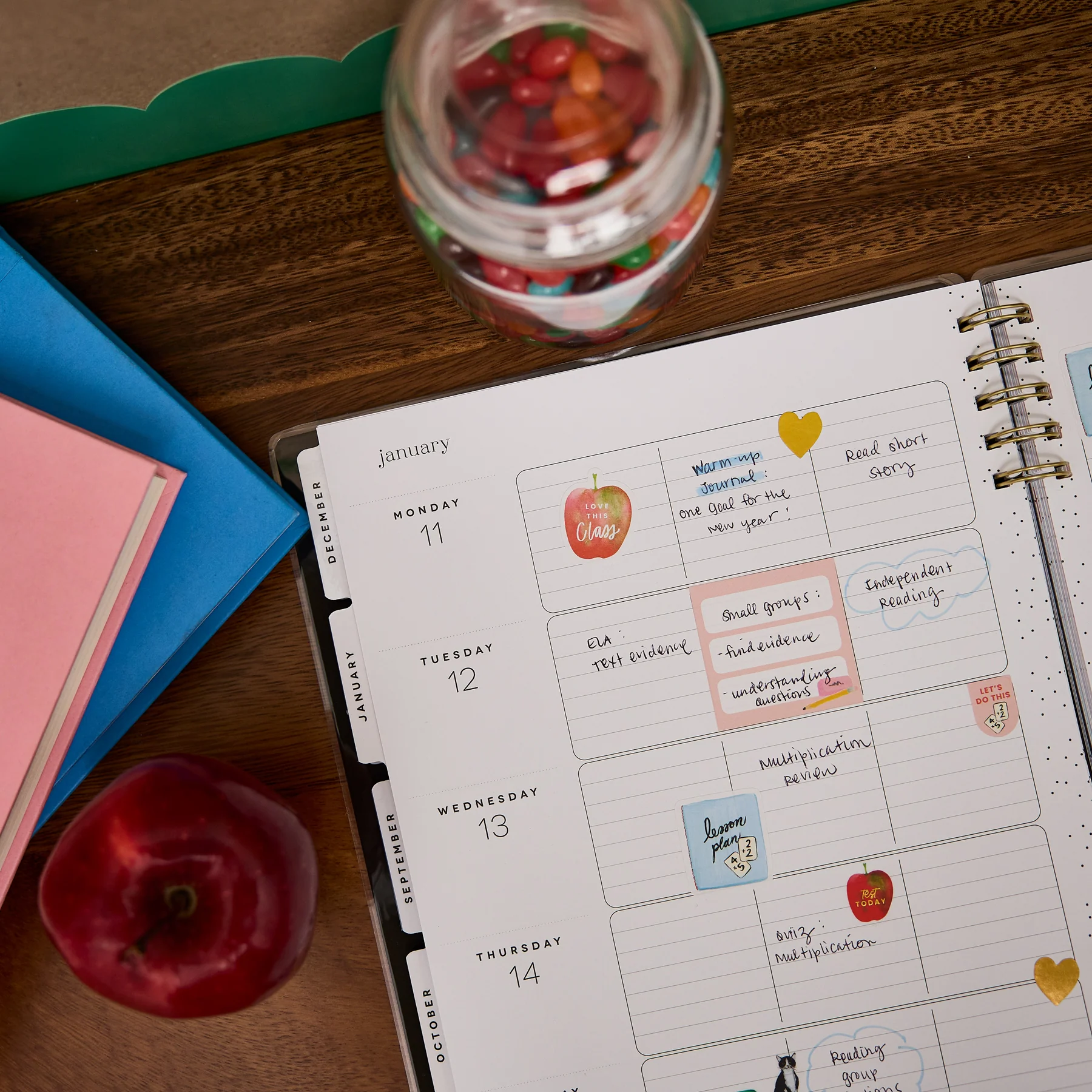 2026–2027 Bright Lessons Customizable Spiral Teacher Planner - Big Teacher Layout - 12 Months - Image 5
