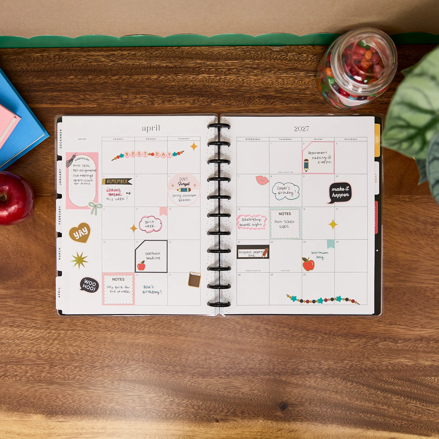 2026–2027 Bright Lessons Customizable Teacher Planner - Big Teacher Layout - 12 Months - Image 4