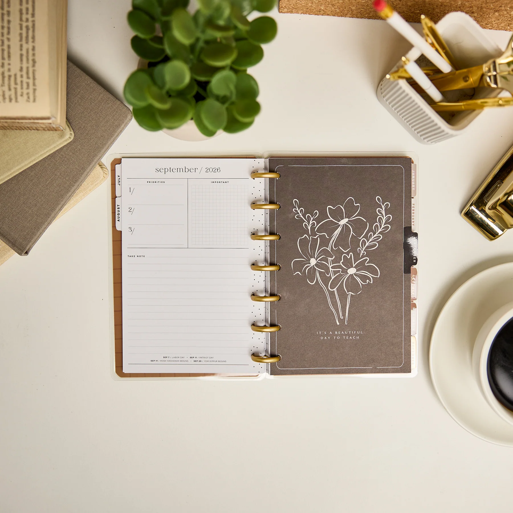 2026–2027 Chalkboard Charm Customizable Planner - Mini Dashboard Layout - 12 Months - Image 7