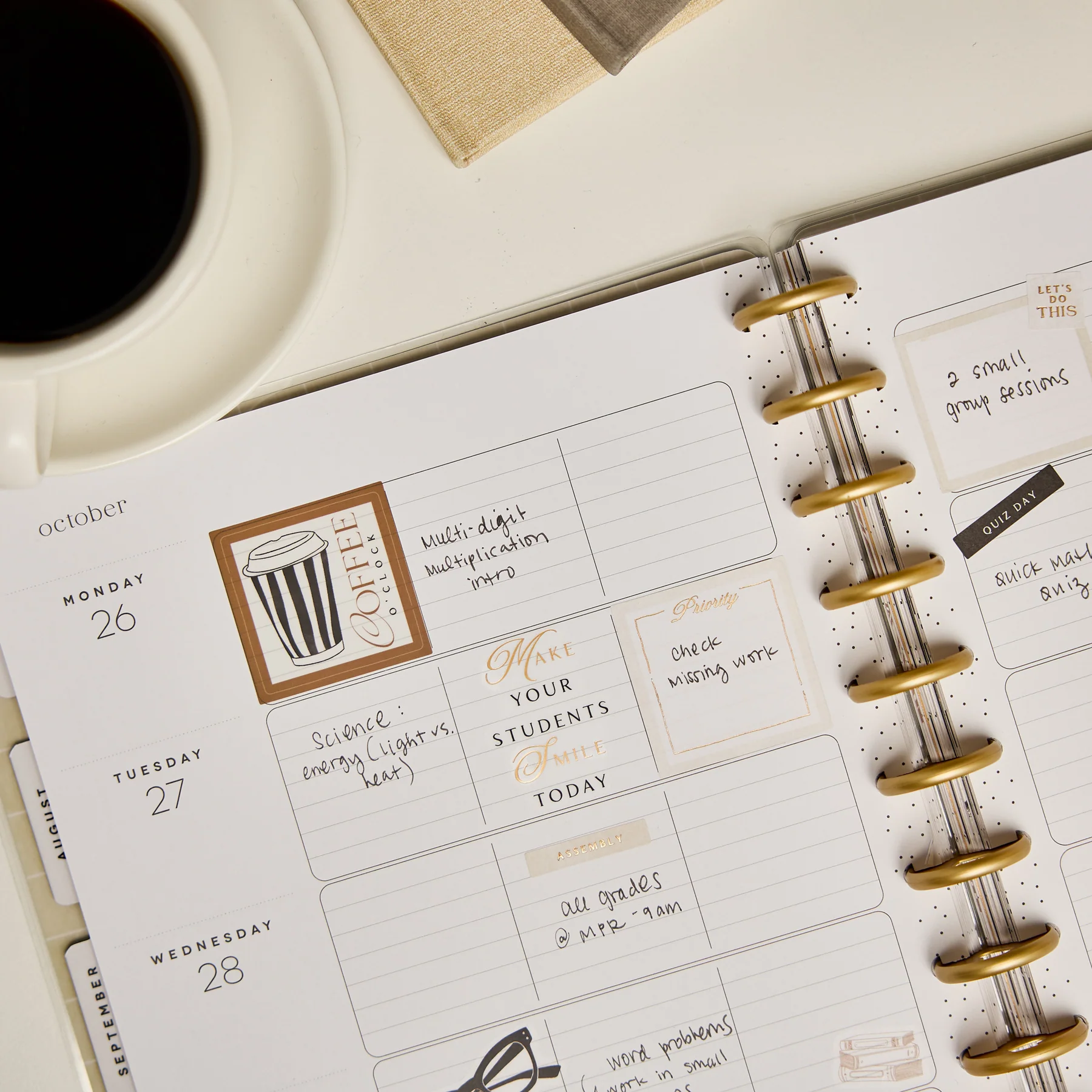 2026–2027 Chalkboard Charm Customizable Teacher Planner - Big Teacher Layout - 12 Months - Image 2