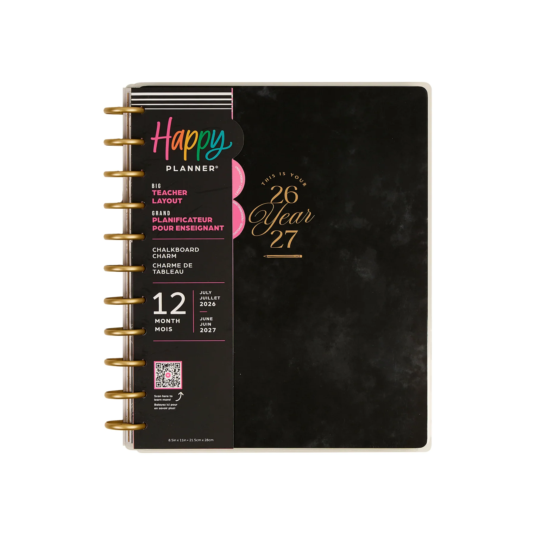 2026–2027 Chalkboard Charm Customizable Teacher Planner - Big Teacher Layout - 12 Months - Image 22