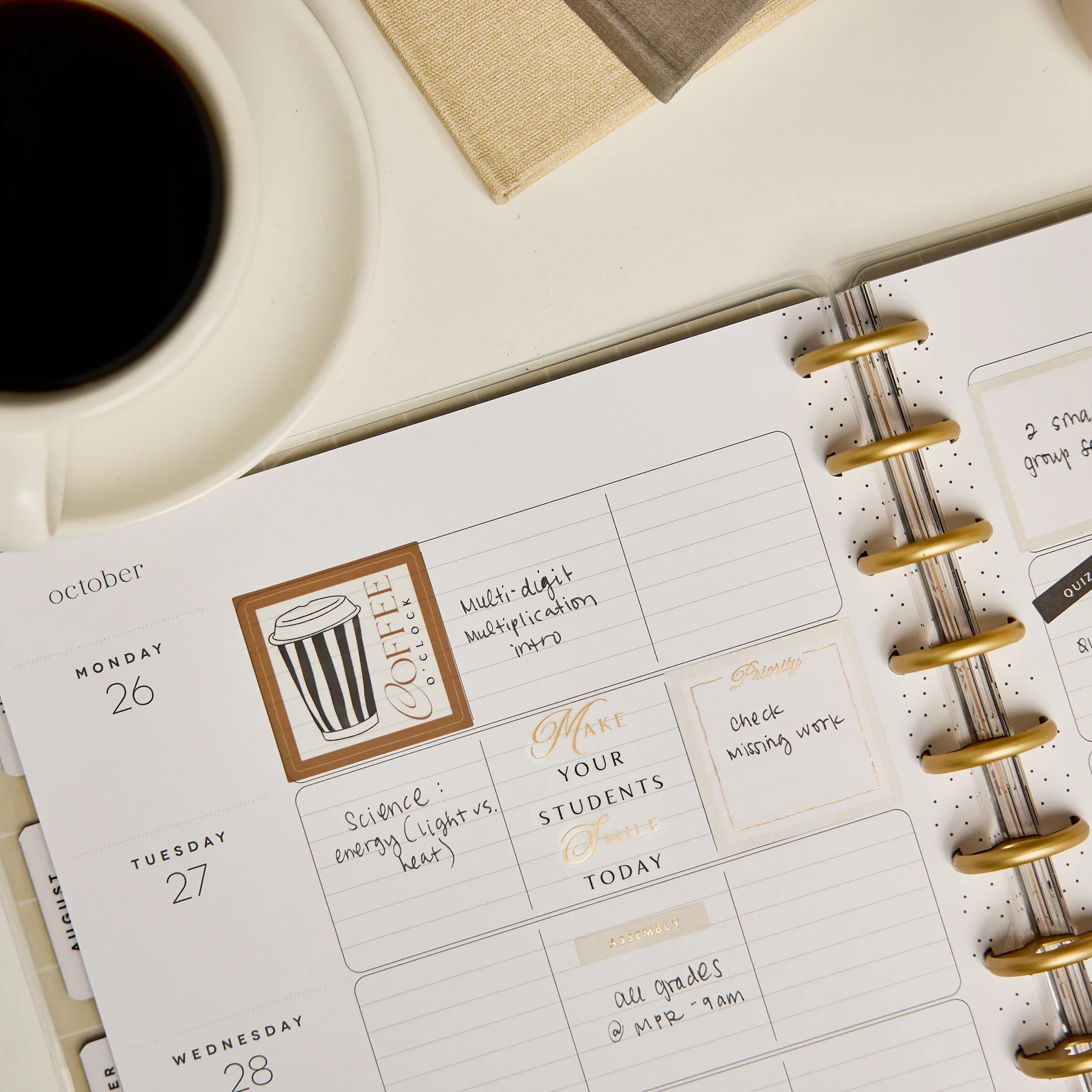 2026–2027 Chalkboard Charm Customizable Teacher Planner - Big Teacher Layout - 12 Months - Image 5