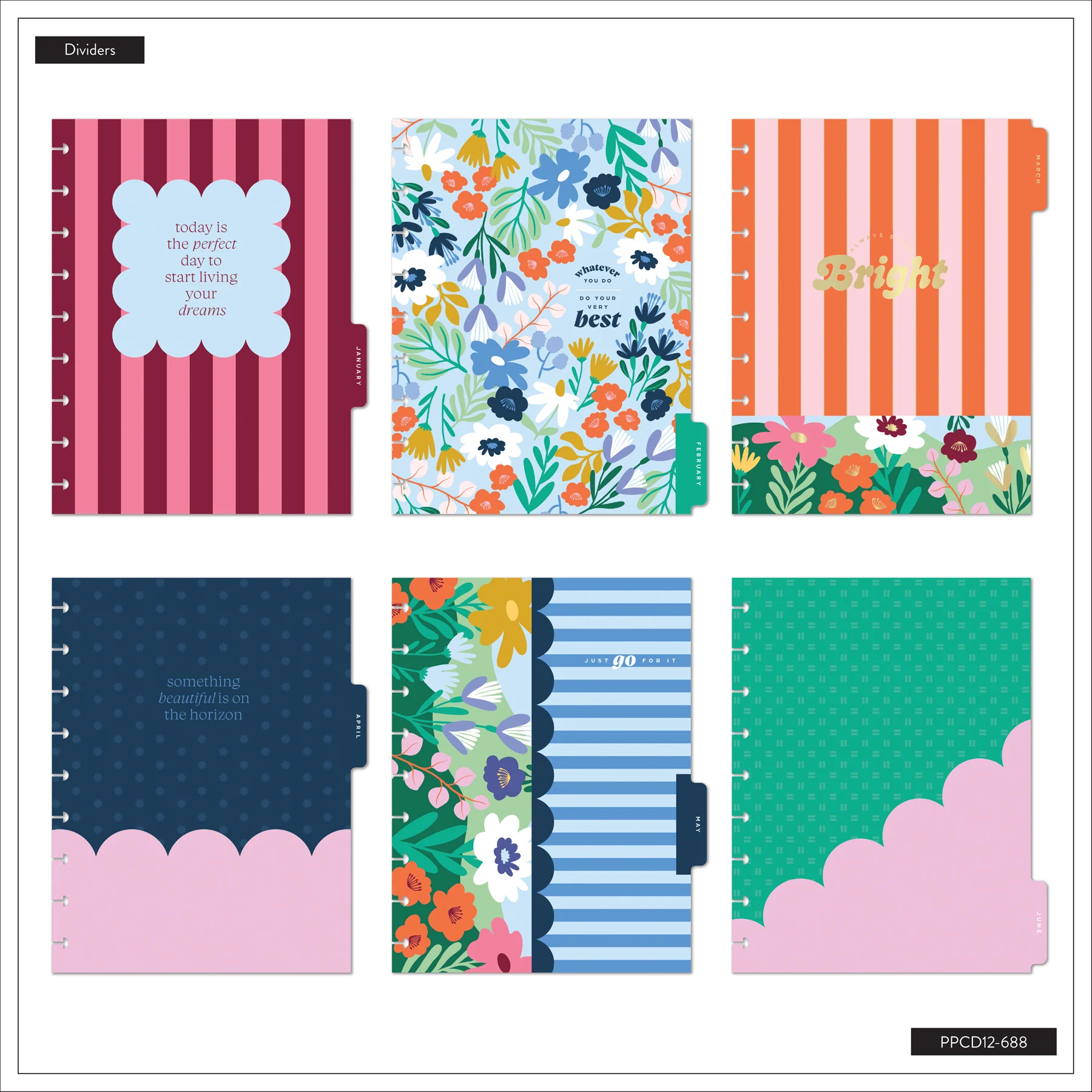 2026–2027 Color Beat Stripes Customizable Planner - Classic Horizontal Layout - 12 Months - Image 11