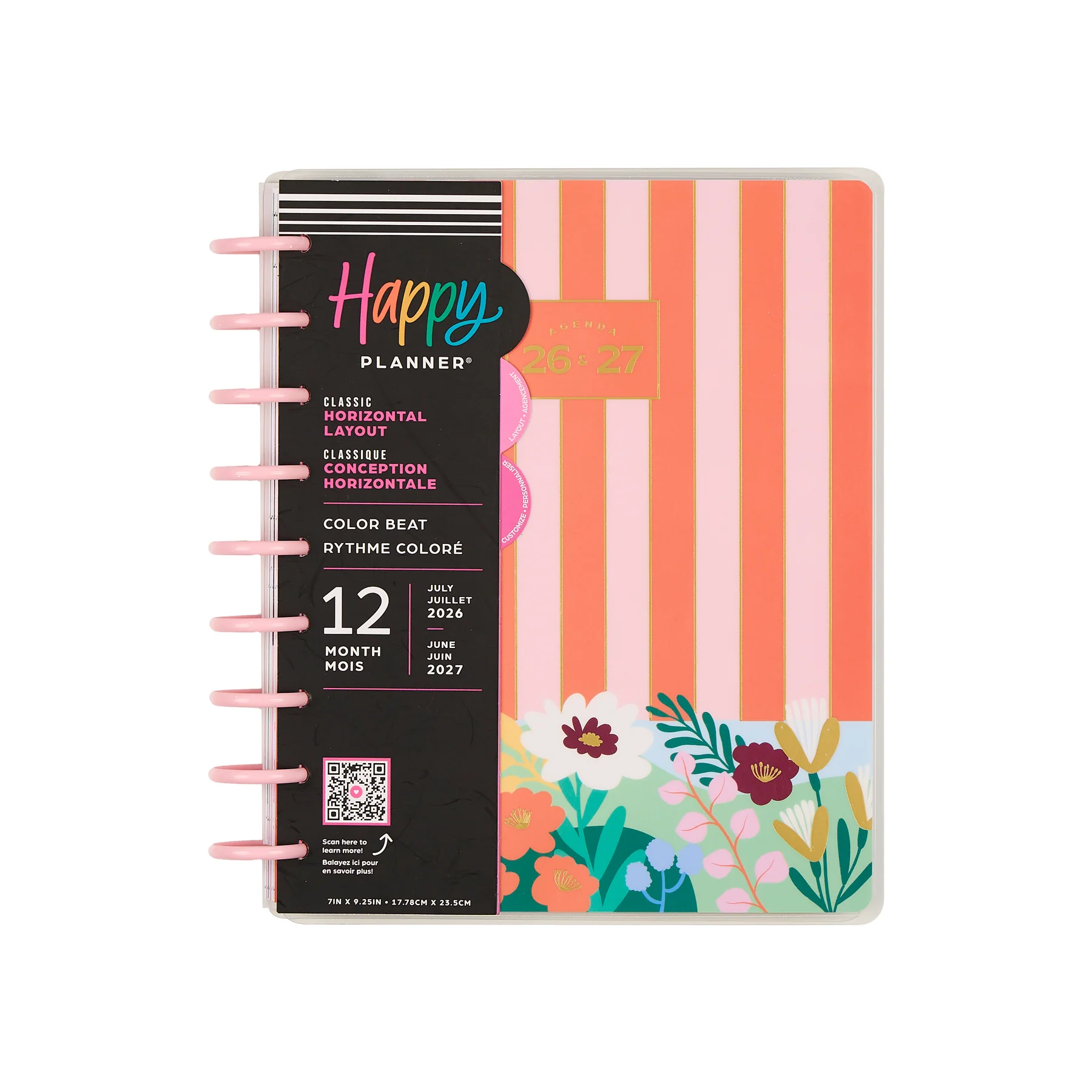 2026–2027 Color Beat Stripes Customizable Planner - Classic Horizontal Layout - 12 Months - Image 16