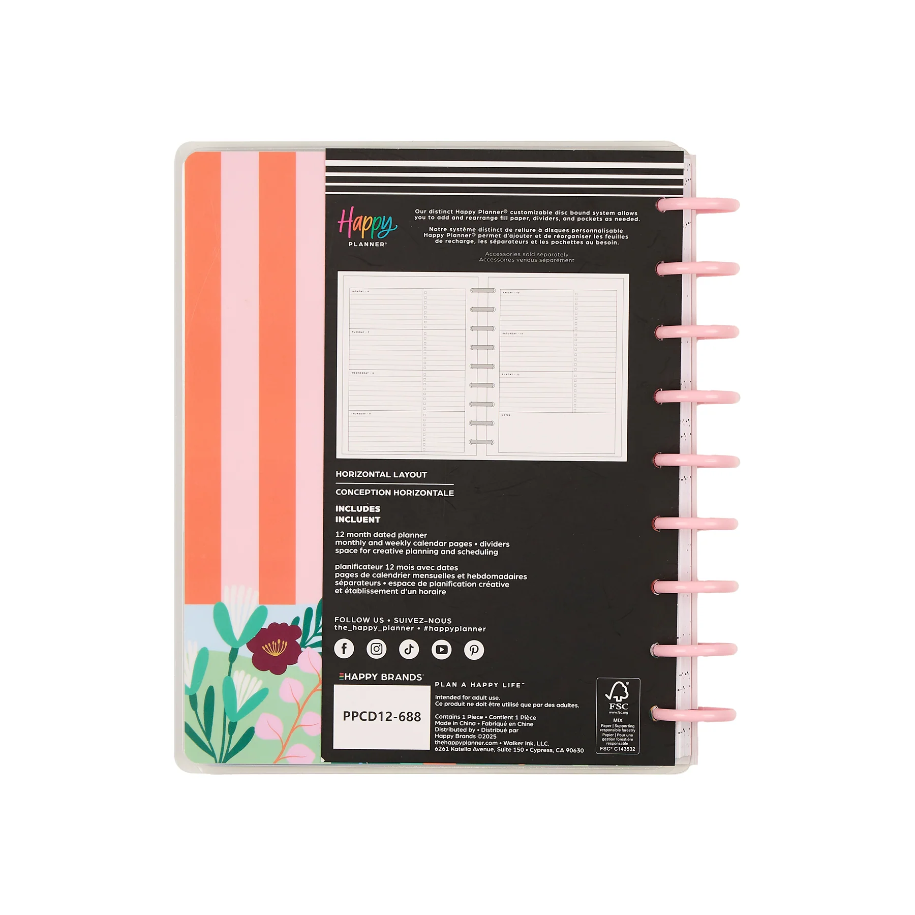 2026–2027 Color Beat Stripes Customizable Planner - Classic Horizontal Layout - 12 Months - Image 18