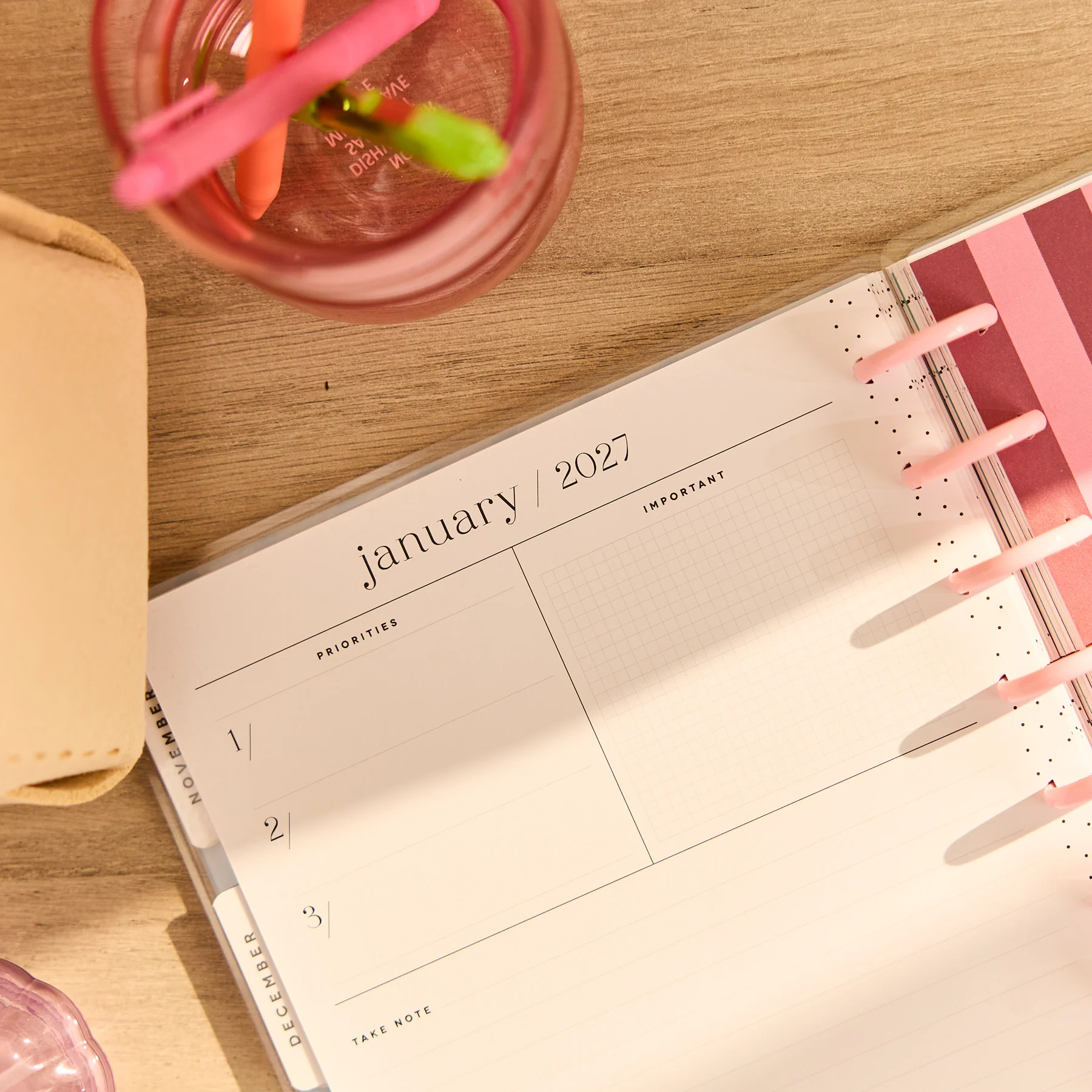 2026–2027 Color Beat Stripes Customizable Planner - Classic Horizontal Layout - 12 Months - Image 7