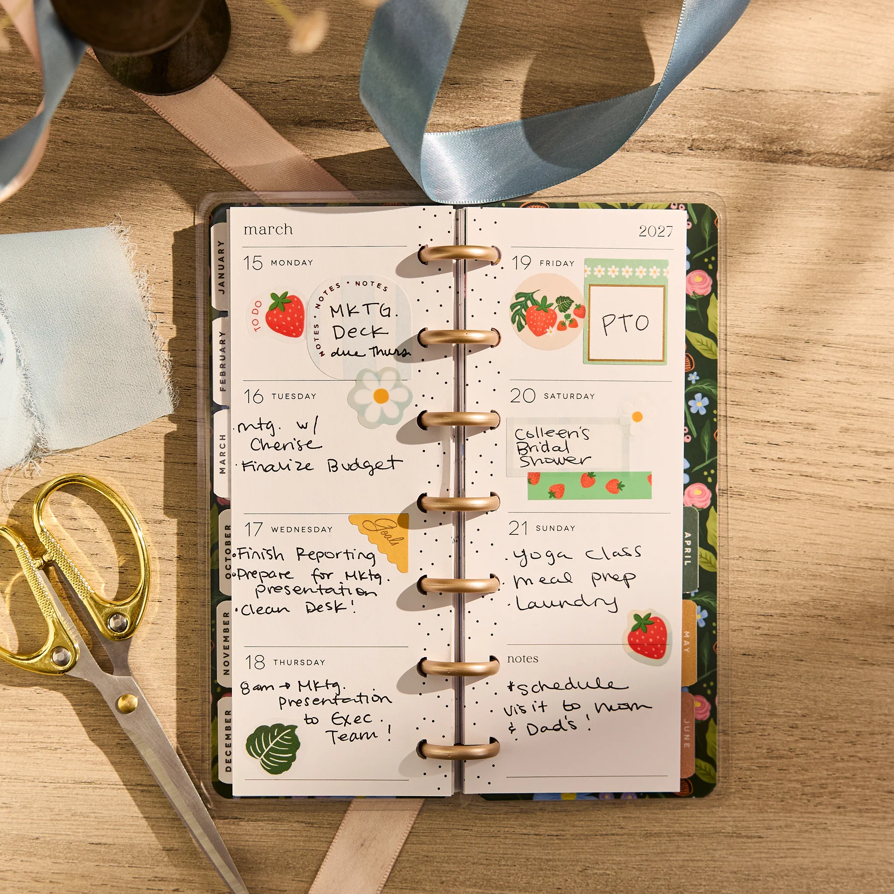 2026–2027 Country Charm Customizable Planner - Skinny Mini Horizontal Layout - 12 Months - Image 4
