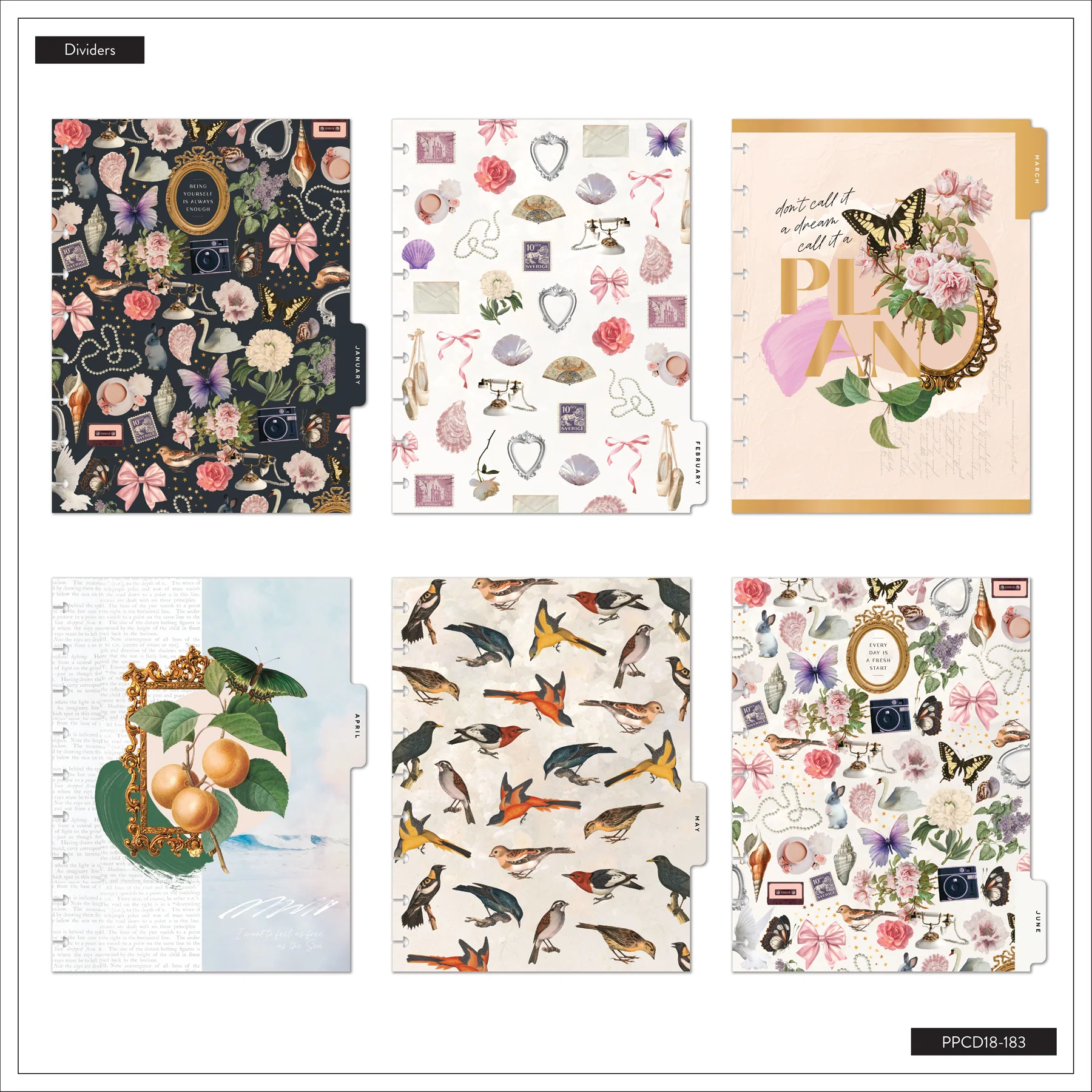 2026–2027 Crafted Collage Customizable Planner - Classic Horizontal Layout - 18 Months - Image 16
