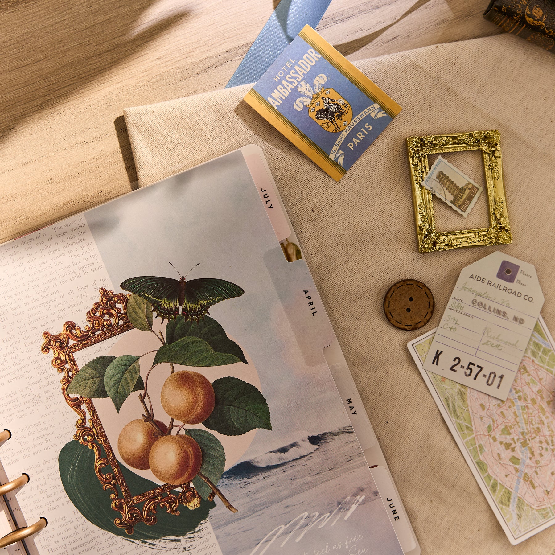 2026–2027 Crafted Collage Customizable Planner - Classic Horizontal Layout - 18 Months - Image 4
