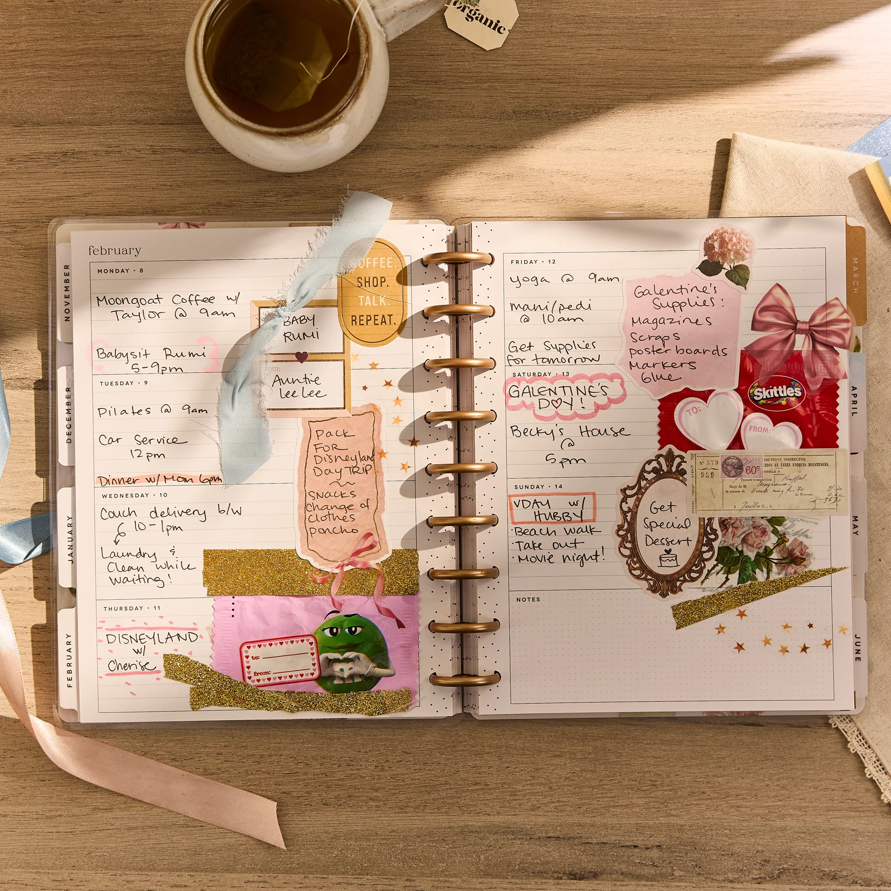2026–2027 Crafted Collage Customizable Planner - Classic Horizontal Layout - 18 Months - Image 5