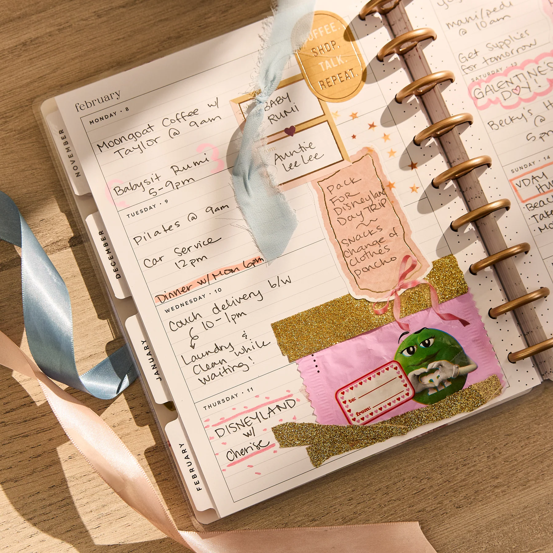 2026–2027 Crafted Collage Customizable Planner - Classic Horizontal Layout - 18 Months - Image 6