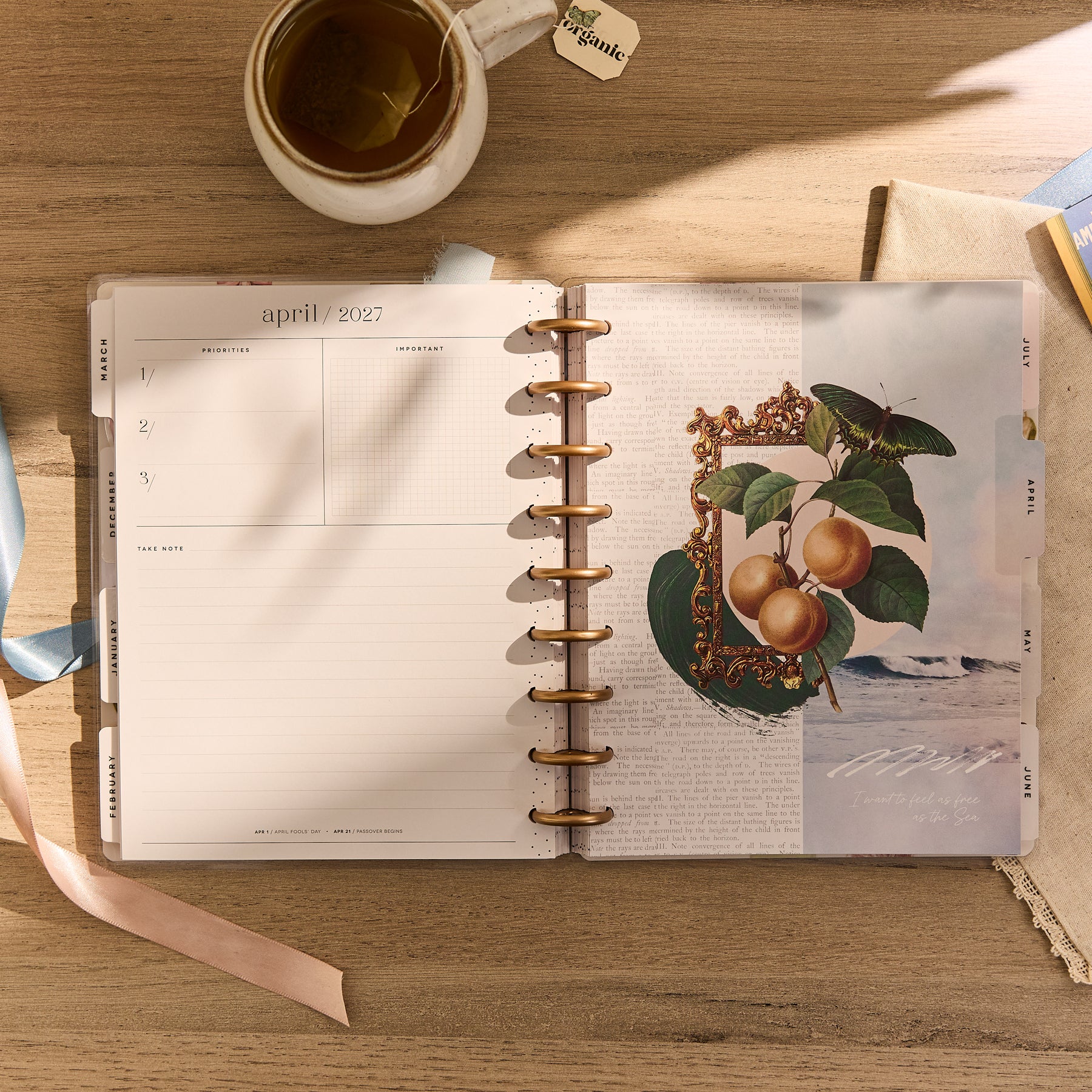 2026–2027 Crafted Collage Customizable Planner - Classic Horizontal Layout - 18 Months - Image 9