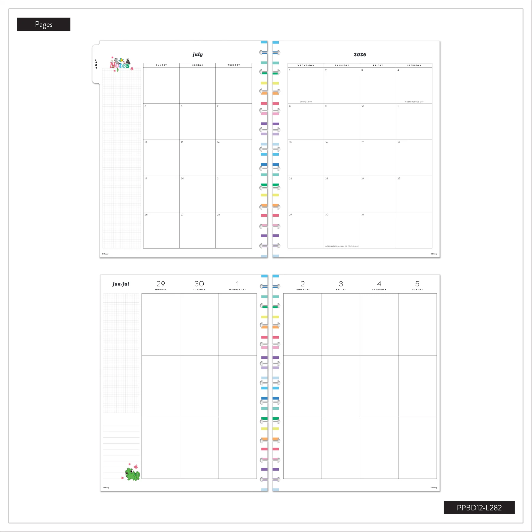 2026–2027 Disney Best Pals Customizable Planner - Big Vertical Layout - 12 Months - Image 12