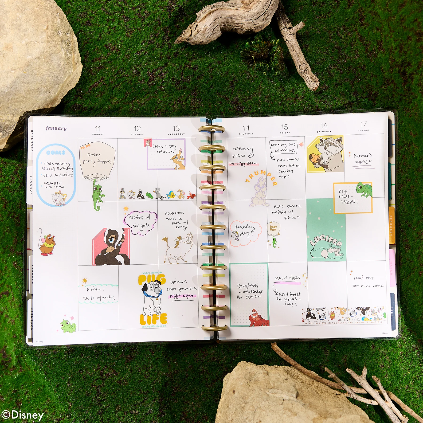 2026–2027 Disney Best Pals Customizable Planner - Big Vertical Layout - 12 Months - Image 4